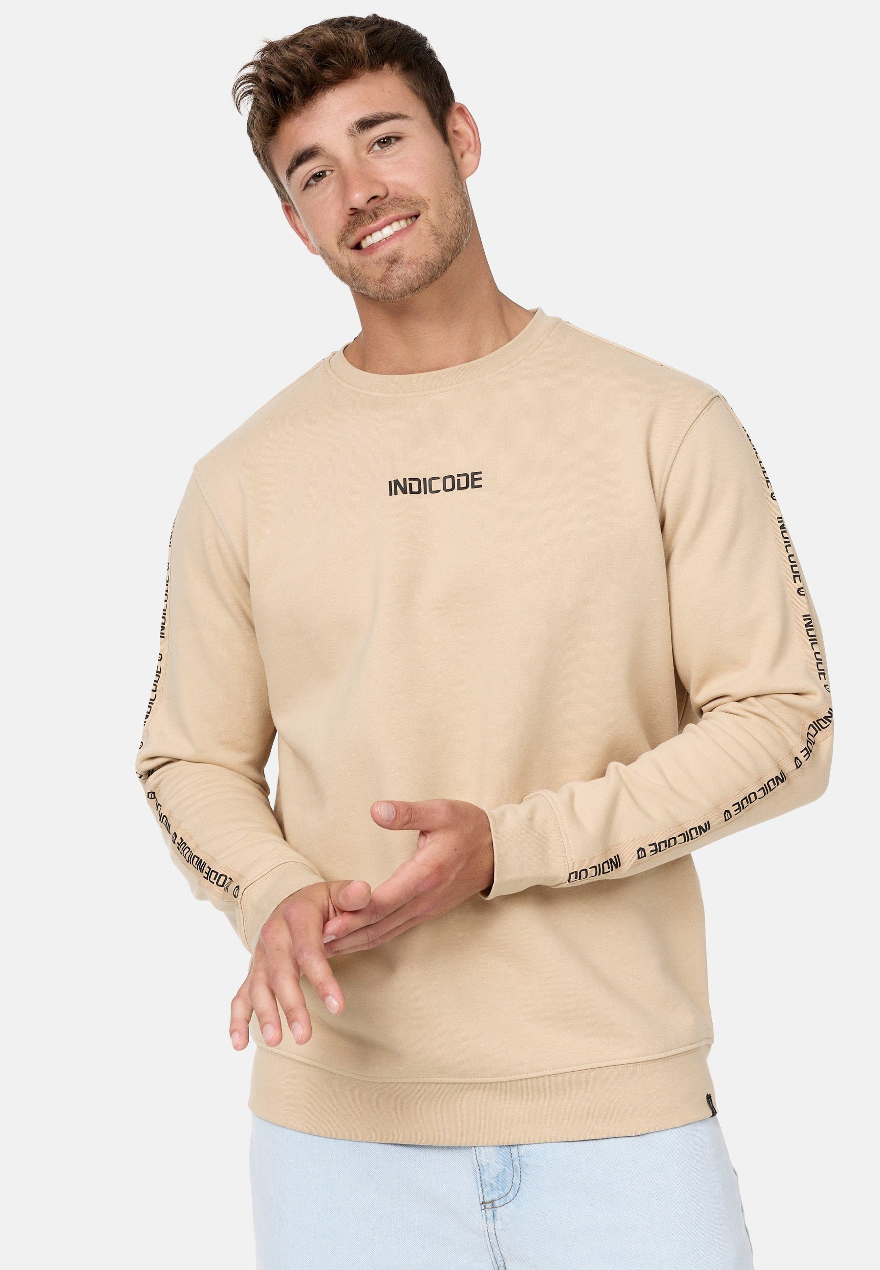 Indicode Sweatshirt INKorbin Irish Cream