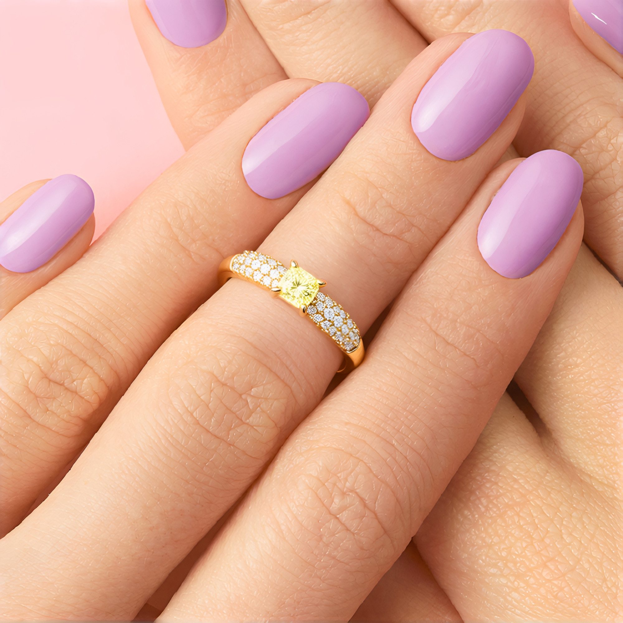 Cavill Diamantring Cavill Gelbgoldring mit 0,34 ct gelbem Diamant und Brillanten (1-tlg)