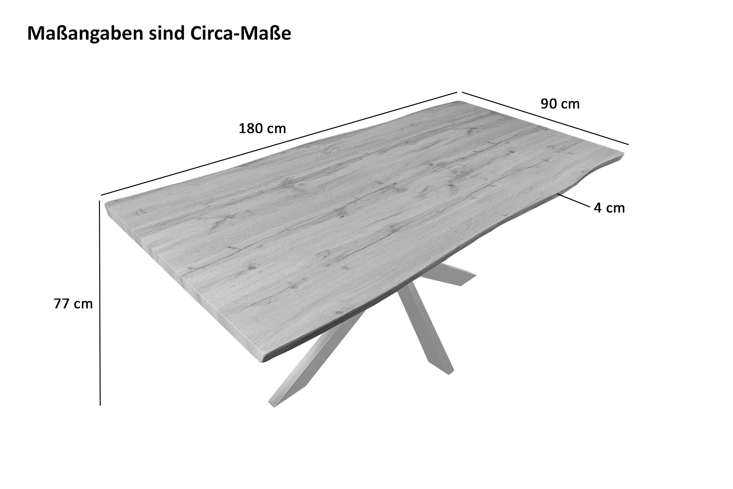 SAM® Esstisch TorbenS, verschiedene Holz-Optiken, Spider-Metallgestell, günstig online kaufen