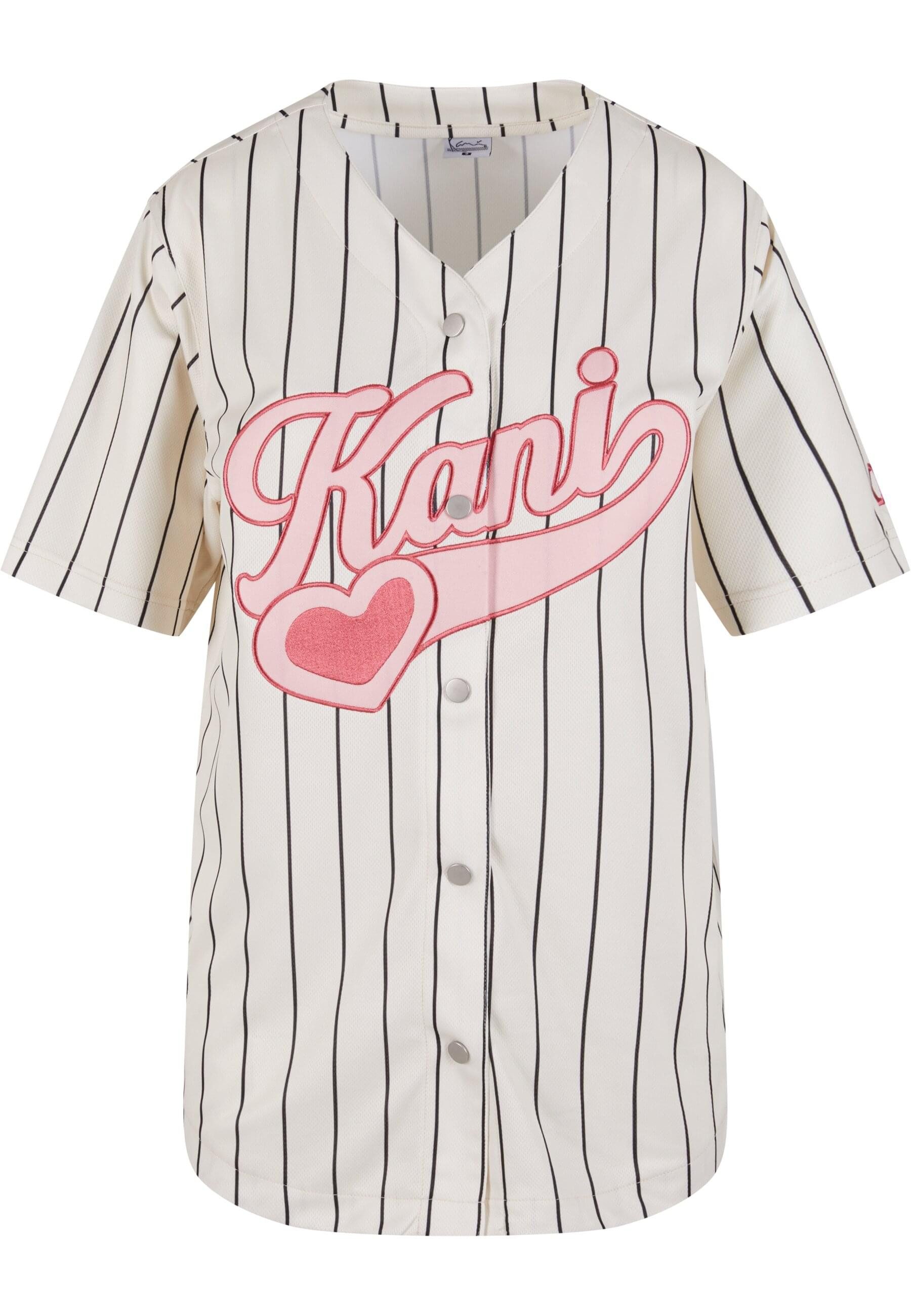 Karl Kani Langarmhemd Karl Kani KW251-028-1 Varsity Heart Pinstripe Basebal günstig online kaufen
