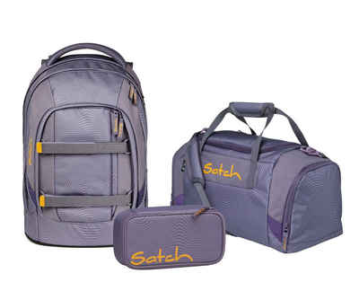 Satch Schulranzen Schulrucksack-Set PACK Mesmerize 3-teilig (3-teilig), Laptop-Fach, Your-Size-System, Schulranzen