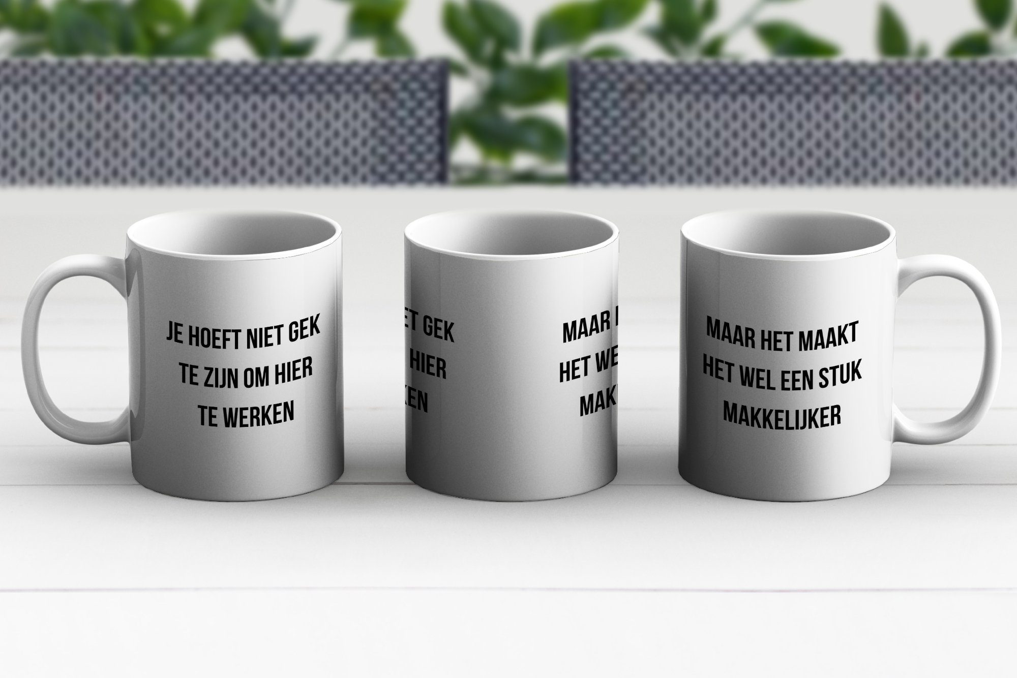 MuchoWow Tasse Teetasse, Kaffeetassen, sein, Verrückt Zitat Sprichwörter - Teetasse, - Geschenk Keramik, Becher