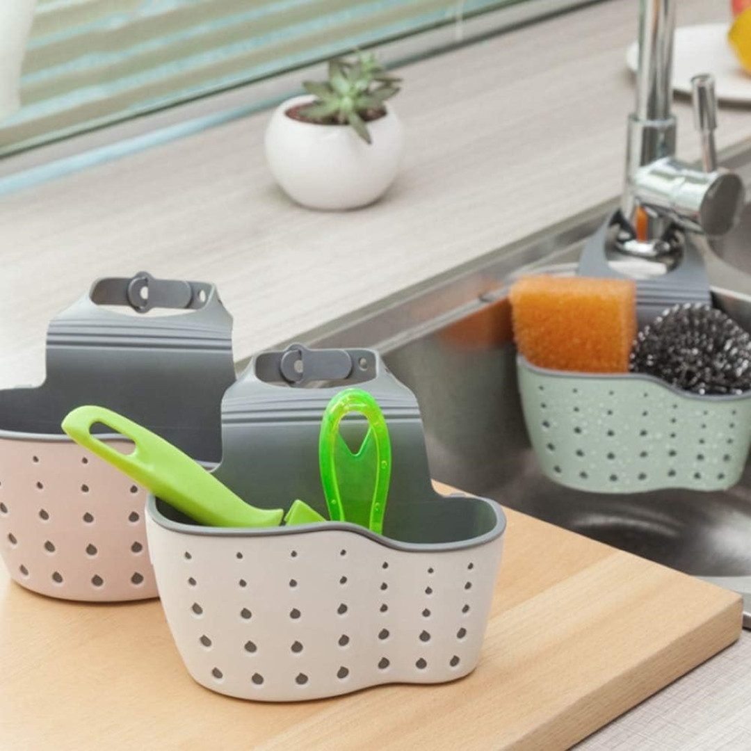 LA CUTE Schwammhalter Praktischer Küchen Schwammhalter mit Abtropflöchern in Farben, (Praktischer Schwammhalter für Küche und Spülbecken., Schwammhalter in wahlweise verschiedenen Farben), Hygienisch, platzsparend, leicht zu montieren und zu reinigen.
