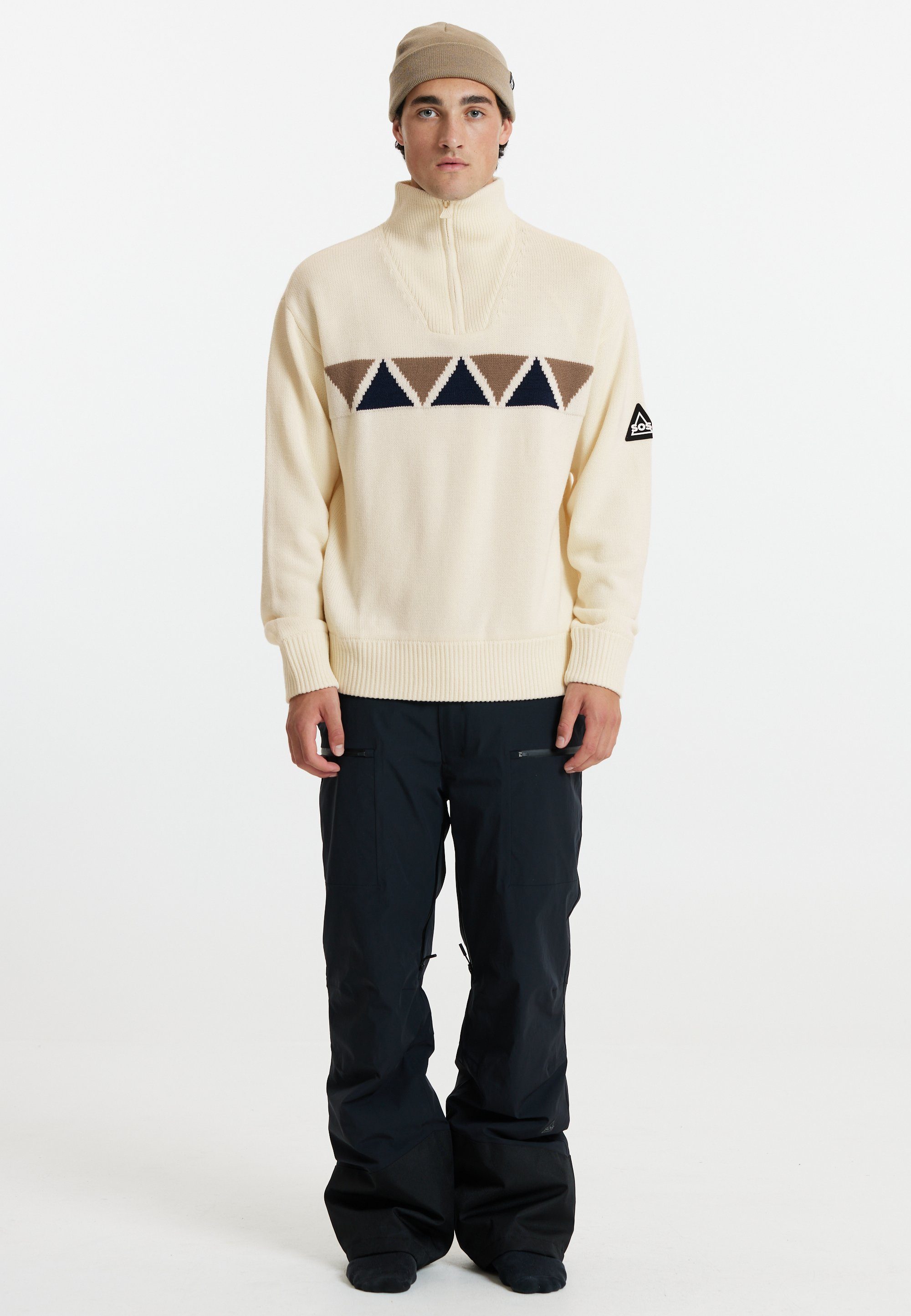 SOS Strickpullover "Aboda", mit winddichter Innenschicht günstig online kaufen