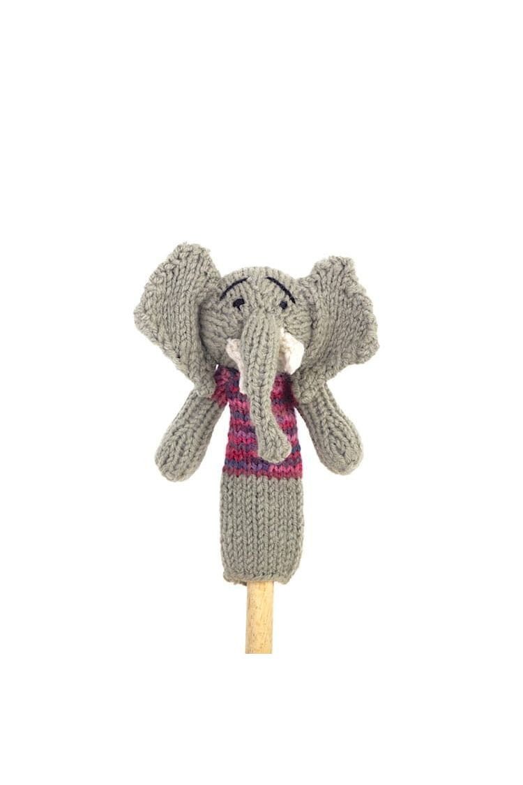 Gogo Olive Fingerpuppe Nzou - Elefant, Handgefertigt · Recyceltes Glas · Unikat