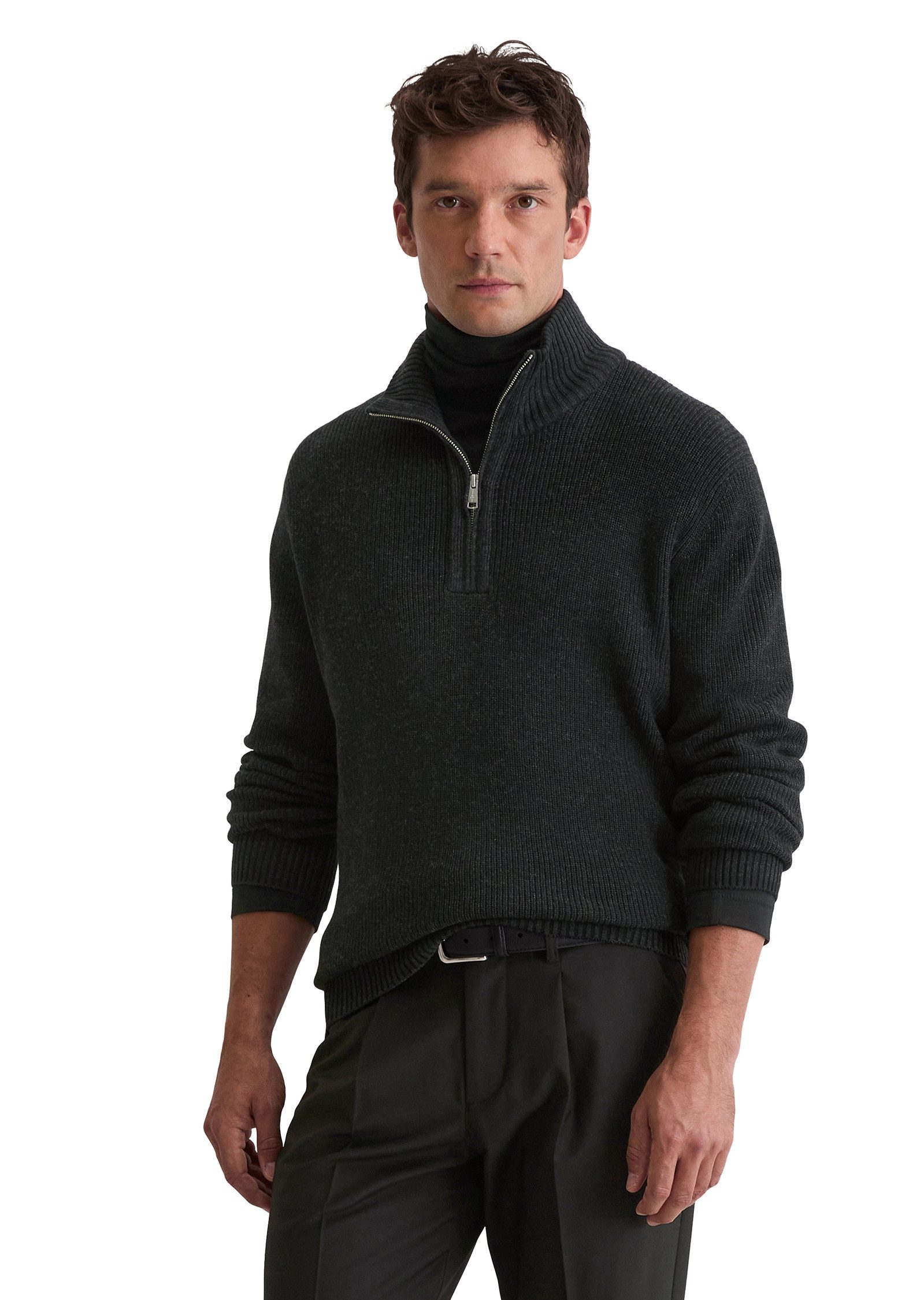 Marc O'Polo Troyer aus softem Baumwolle-Schurwolle-Mix