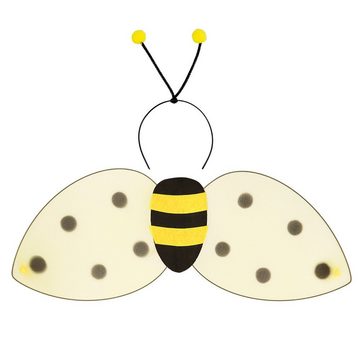 Boland Kostüm-Flügel Biene Accessoire Set, Bienen Flügel und Fühler für Erwachsene und Kinder