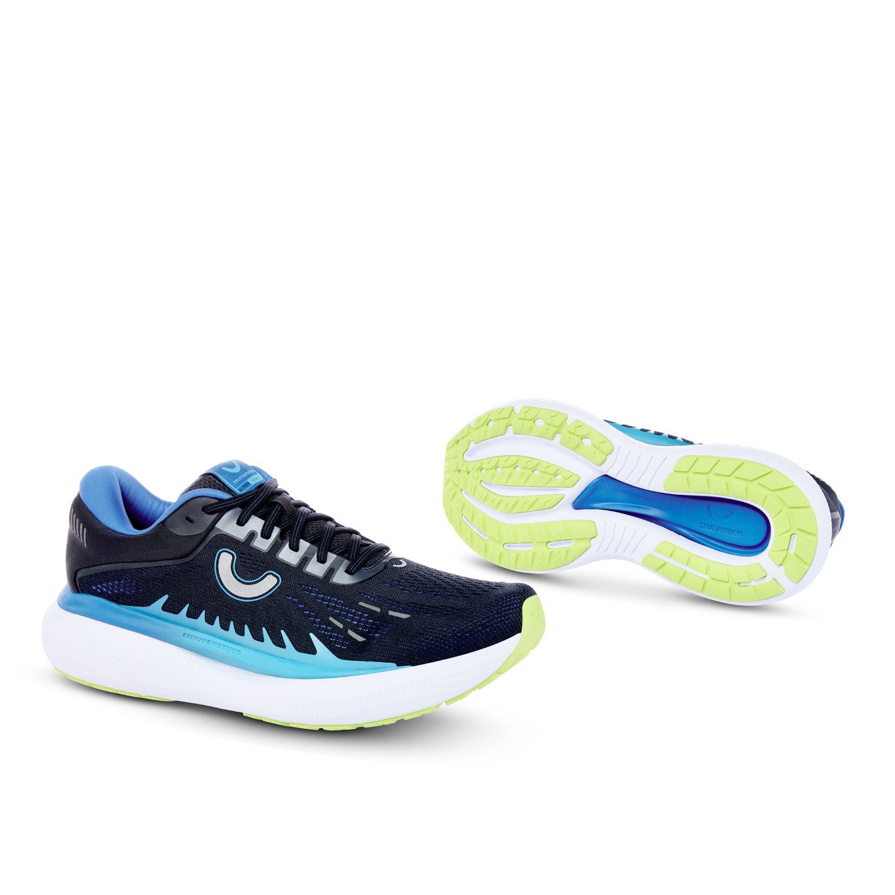 True Motion True Motion U-TECH Aion 3 Herren Black Princess Blue Acid Lime Laufschuh