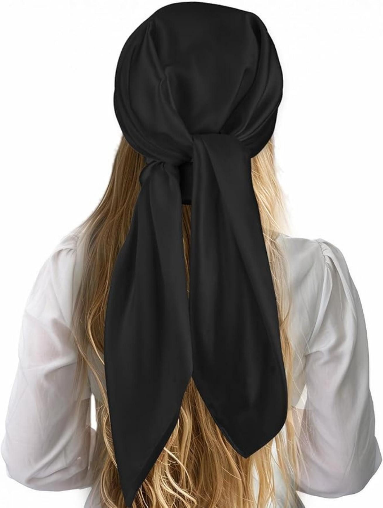 MayTree Seidentuch 53x53cm Aus 100% Maulbeerseide - Luxus Halstuch Für Damen In Nachtblau