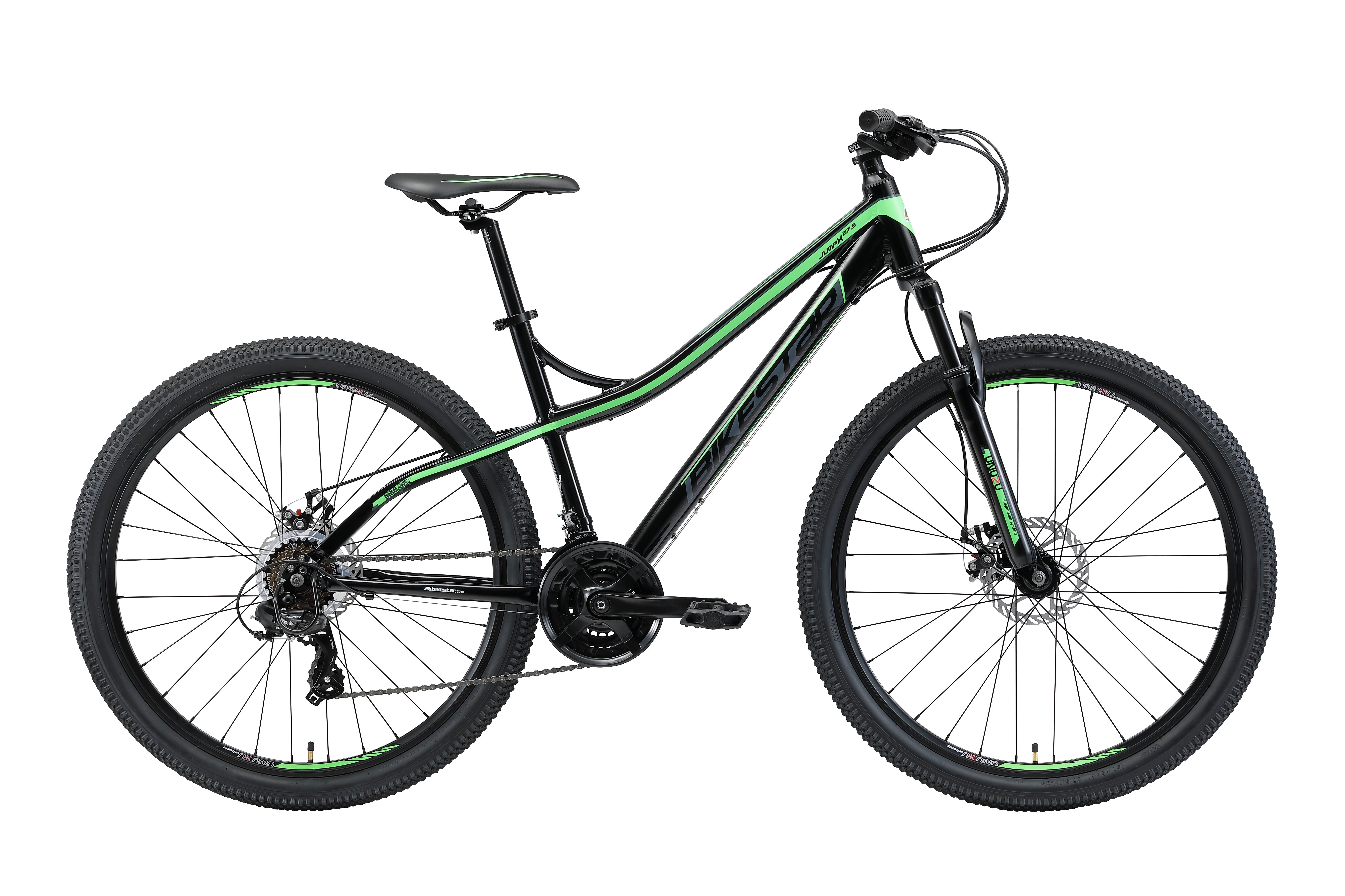 Bikestar Mountainbike 27.5 Zoll, ab 160 cm, Aluminium, Damen, Herren, 21 Gang Shimano Tourney RD-TY300 Schaltwerk, Kettenschaltung, Scheibenbremse, Rahmen 43.2 cm, Hardtail