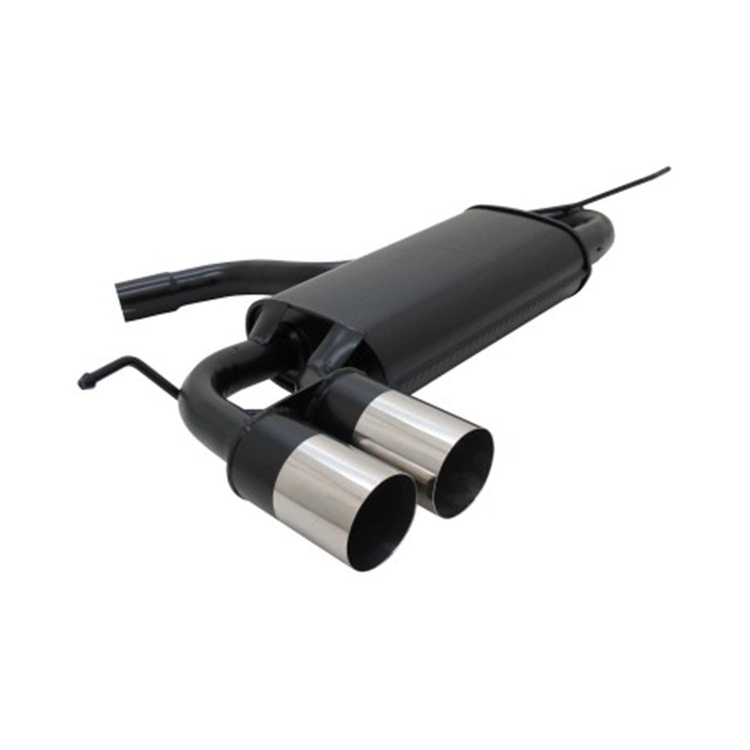 OMAC Auspuff-Flexrohr Novus Sportauspuff für Audi A3 VW Golf 5 VW Golf 6 VW Scirocco 2x76mm, (1-tlg), Leicht austauschbar - Doppelter Ausgang