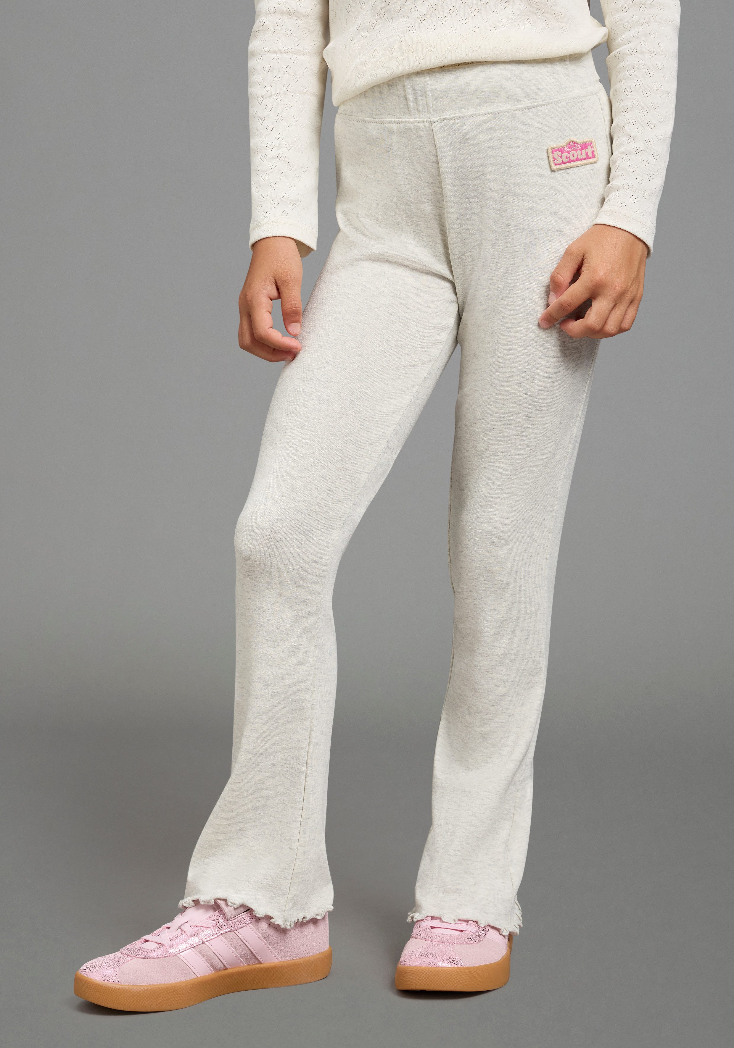 Scout Schlaghose 3er Packung Schlag-Leggings - NEU von SCOUT (Packung, 3) ausgestellte Passform, für Mädchen, mit Badge-Applikation