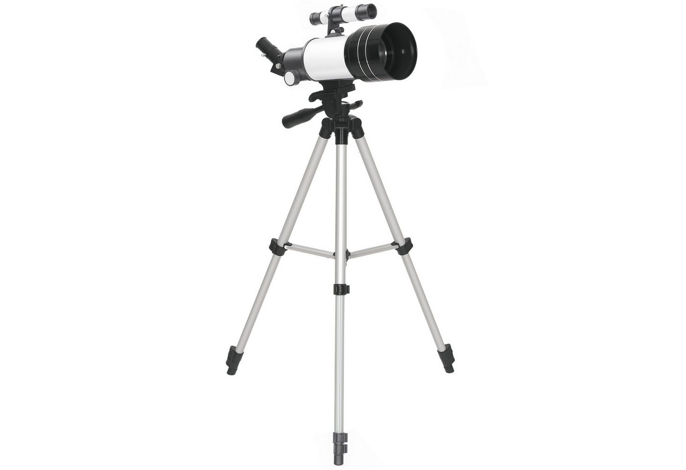 kowdom Linsenteleskop Astronomisches Teleskop 70 mm, Refraktor, 3 Okulare, 100x, weiß, Refraktor, 70 mm, 3 Okulare, 100x, für Einsteiger