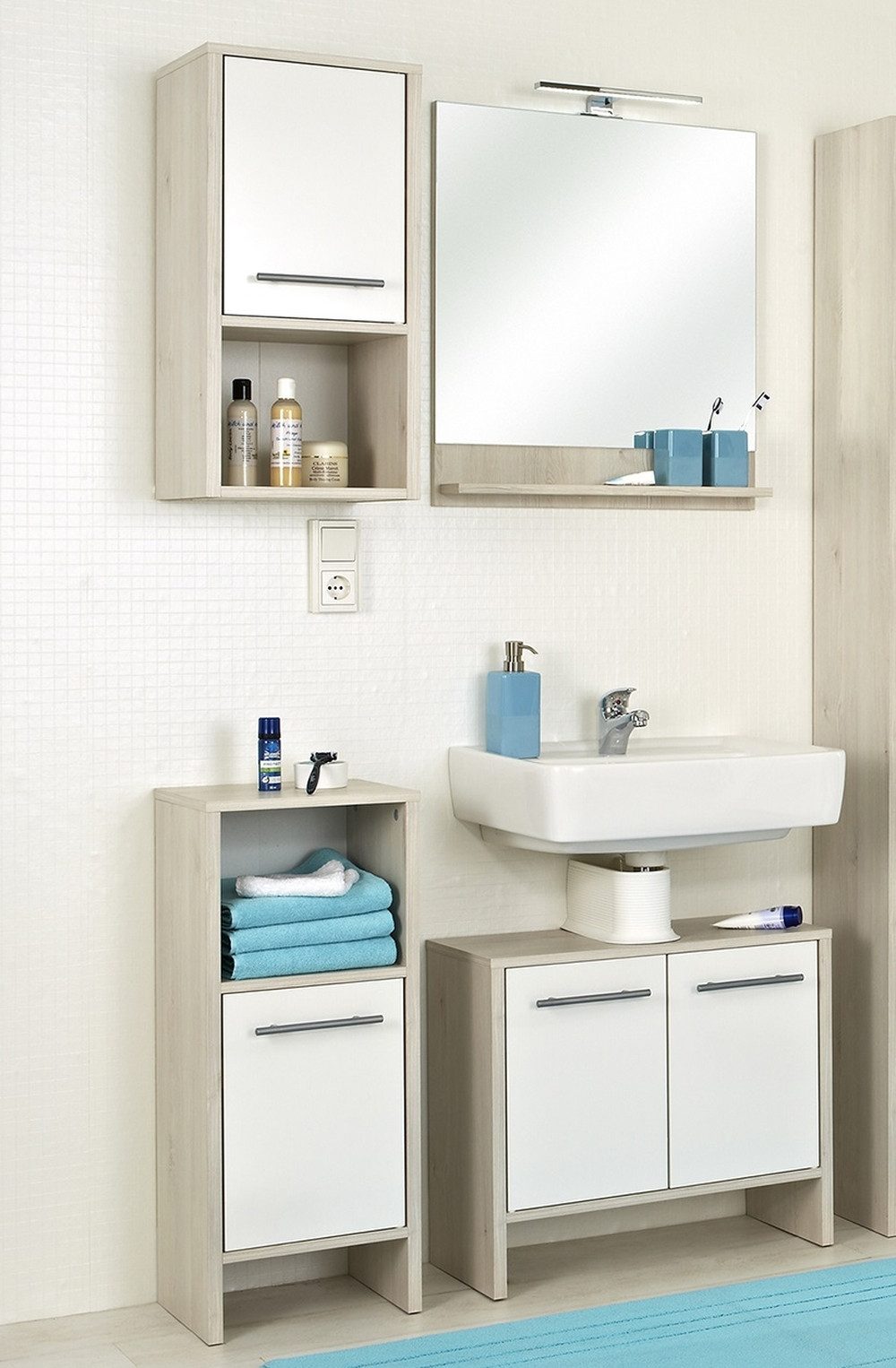 PELIPAL Badmöbel-Set 95 x 200 x 28 cm (B/H/T)