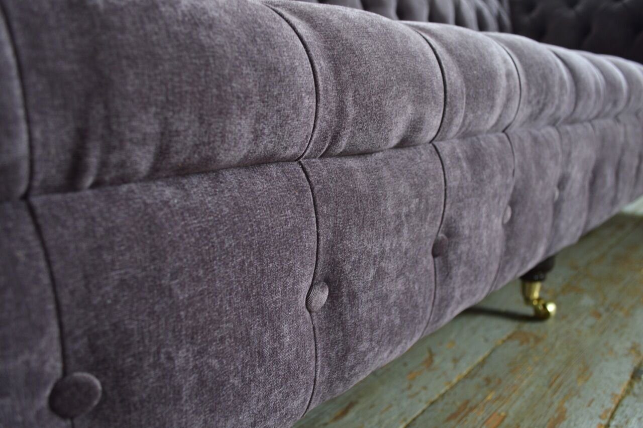 265 4 Sofa Design cm Sitzer Chesterfield Chesterfield-Sofa, JVmoebel Couch Sofa