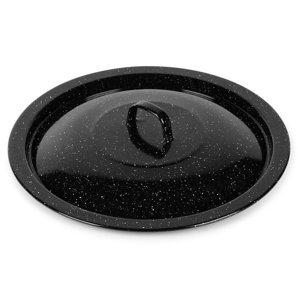 Orion Group Topfdeckel Für ungarischen Kessel in Schwarz 9,5L 36cm, (1-tlg), emailliert kratzfest und korrosionsbeständig mit Griff