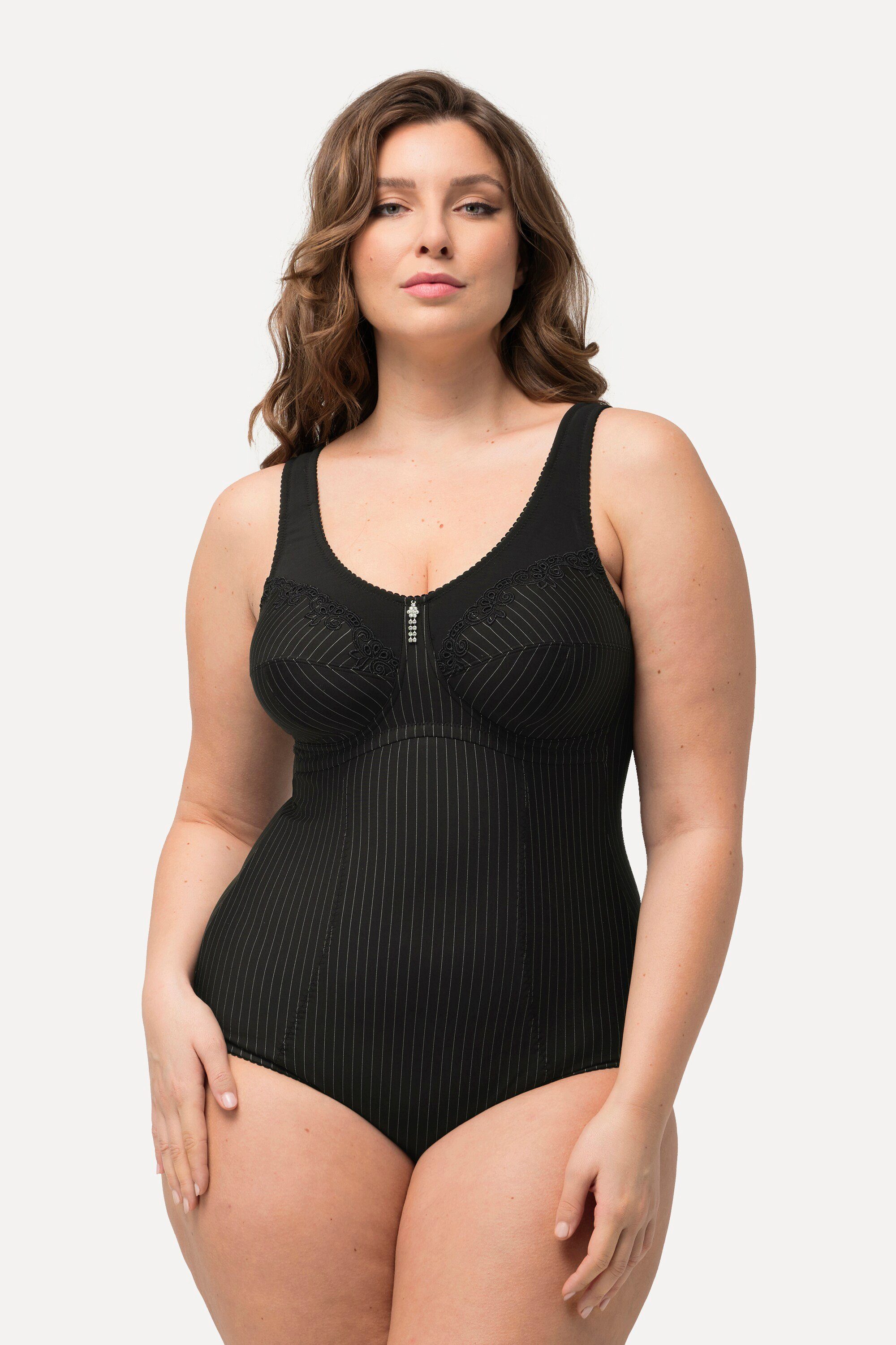 Ulla Popken Body Shaping-Body Nadelstreifen ohne BH tragbar
