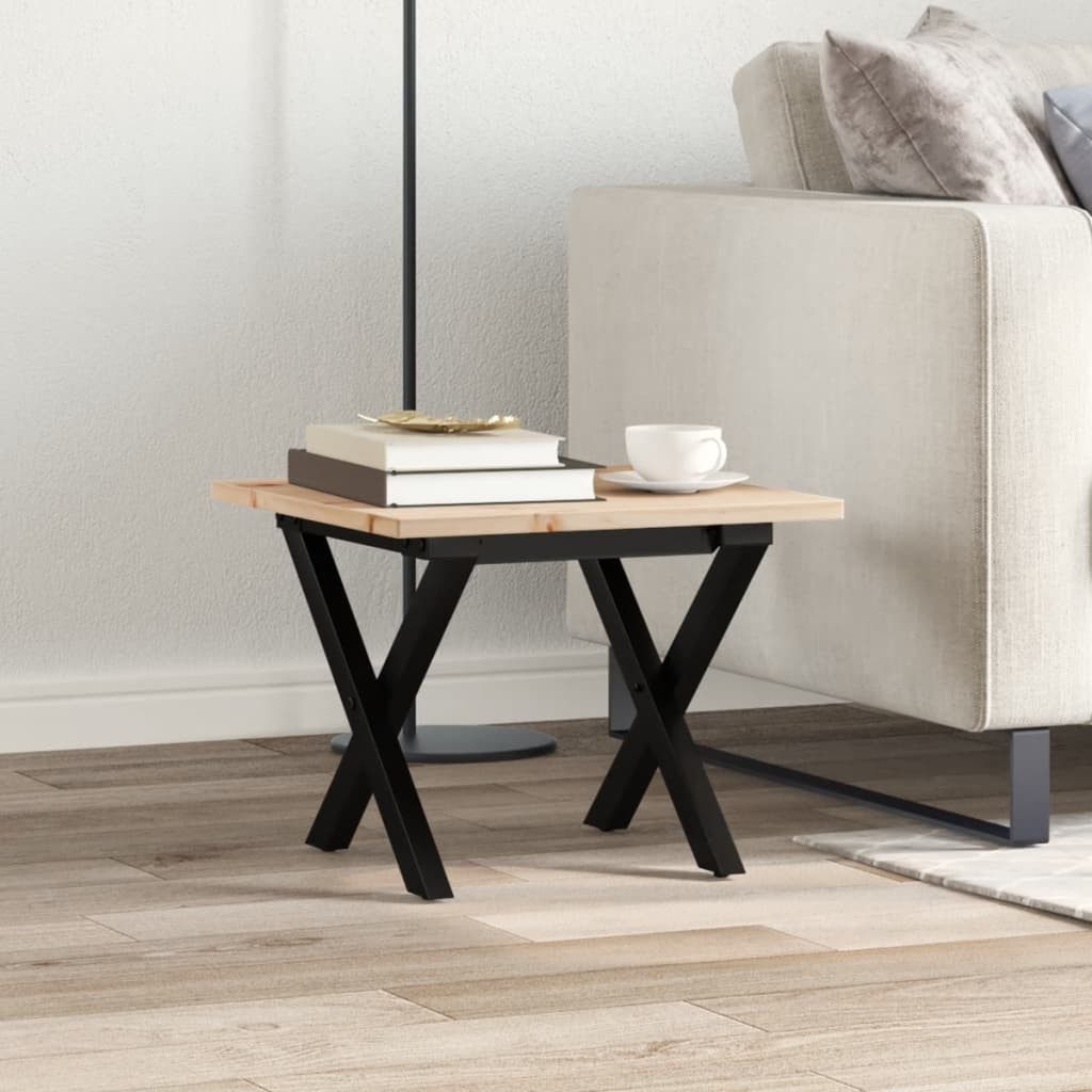 vidaXL Esstisch Couchtisch X-Gestell 40x40x35cm Massivholz günstig online kaufen