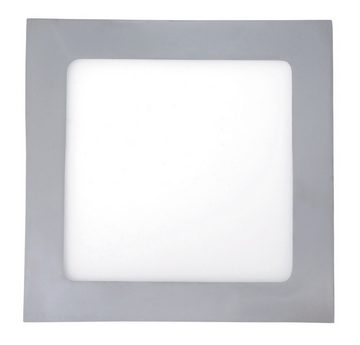 Rabalux LED Deckenspots "Lois" Metall, silber, 12W, neutralweiß, 800lm, 170x170mm, mit Leuchtmittel wassergeschützt, neutralweiß