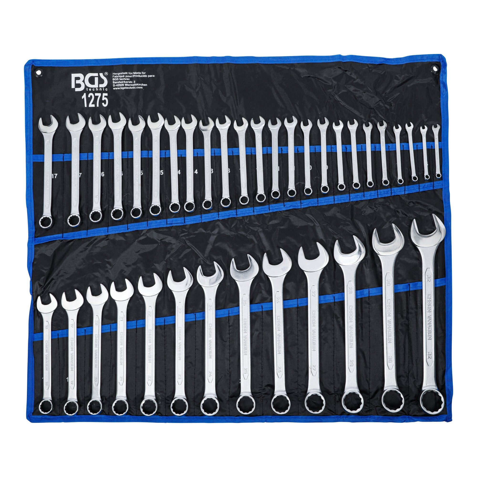 BGS technic Maulschlüssel BGS Maul-Ringschlüssel-Satz 1275, SW 6 - 32 mm, 37-tlg.