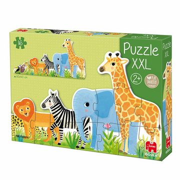 Goula Puzzle XXL Dschungel Von Klein Bis Groß 53426, 16 Puzzleteile