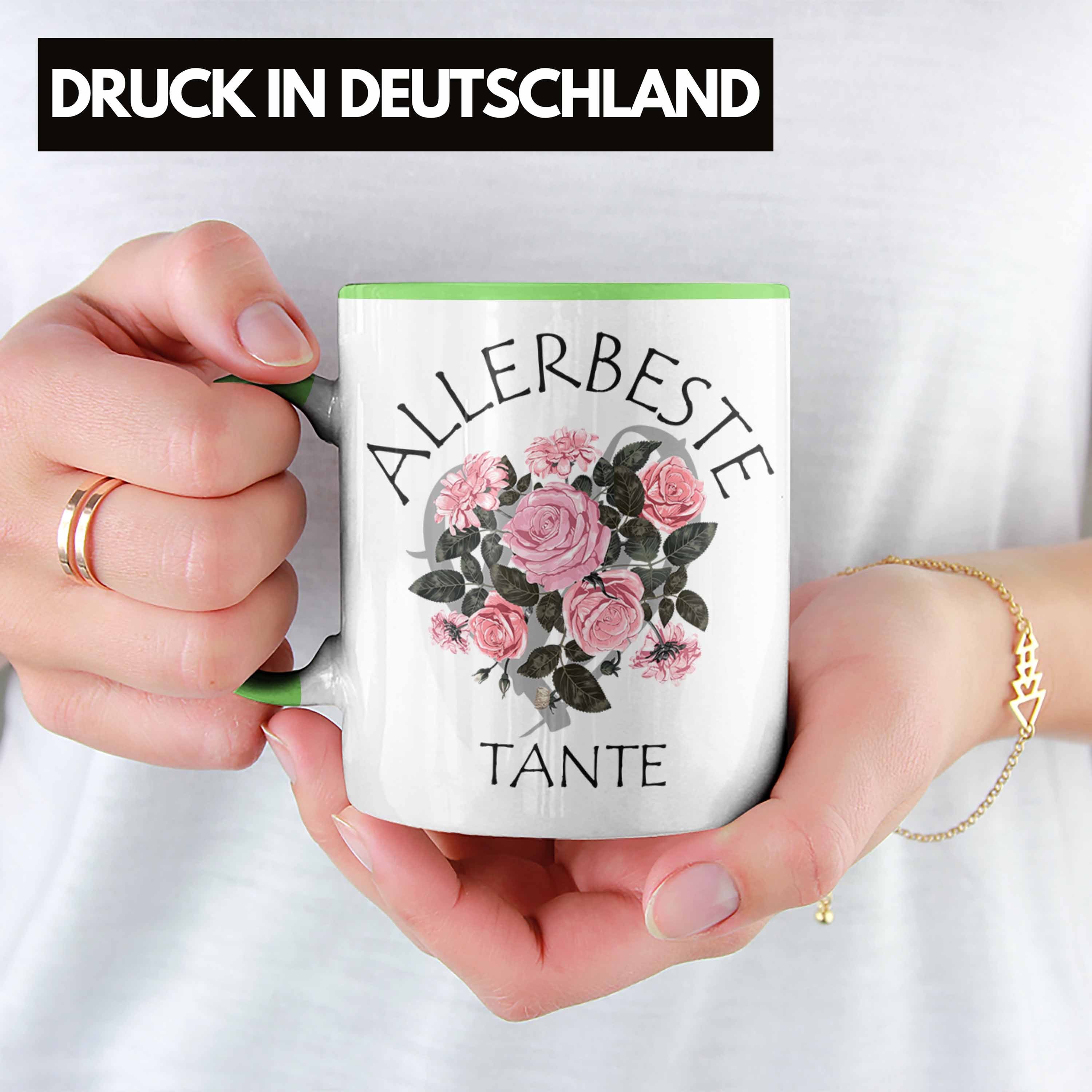 Grün Welt Geschenk Tasse für Trendation Beste Beste Tante Geburtstag Kaffeetasse - der Tante Tasse Geschenkidee Trendation