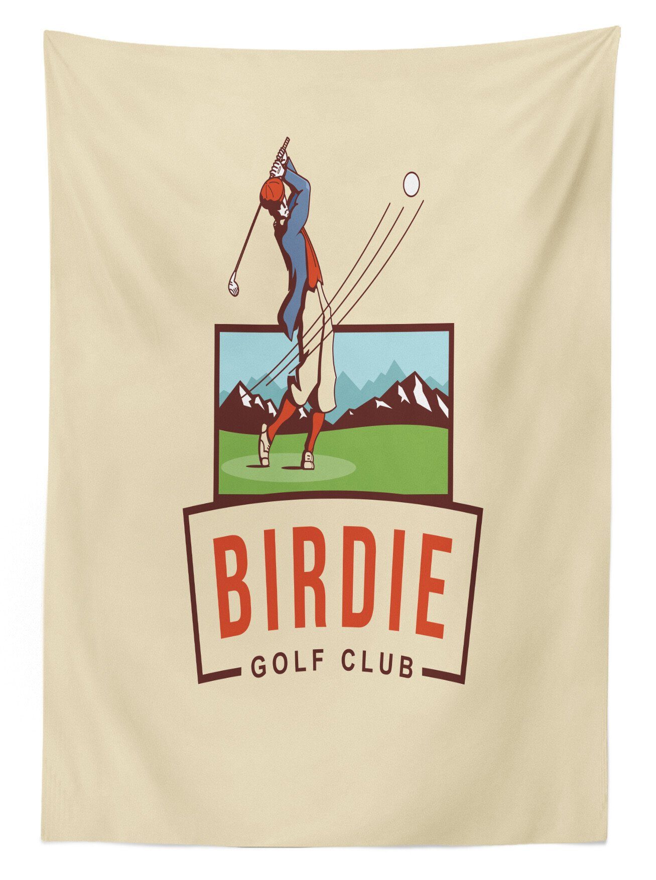 geeignet den Birdie Werbung Klare Tischdecke Für Farben, Golf Waschbar Außen Bereich Abakuhaus Club Golf Farbfest