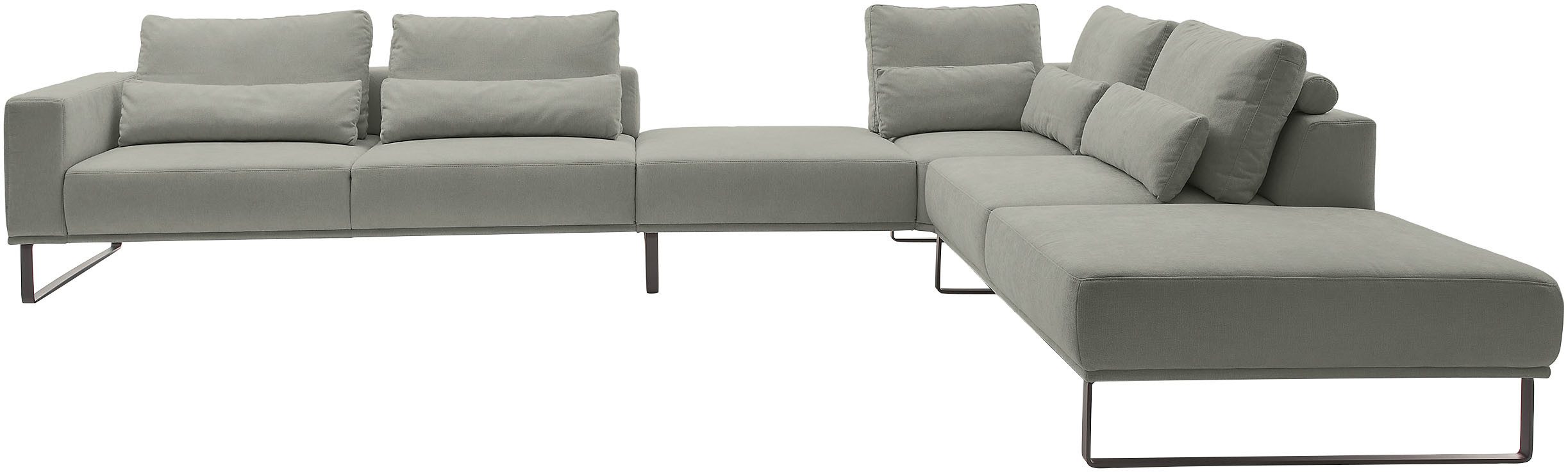 Musterring Ecksofa JustB! PM100 bequem, modern, elegant und viel Platz, bodenfrei, mit Zwischenhocker, wahlweise mit Funktion und Kissen, Maße 290 x 308
