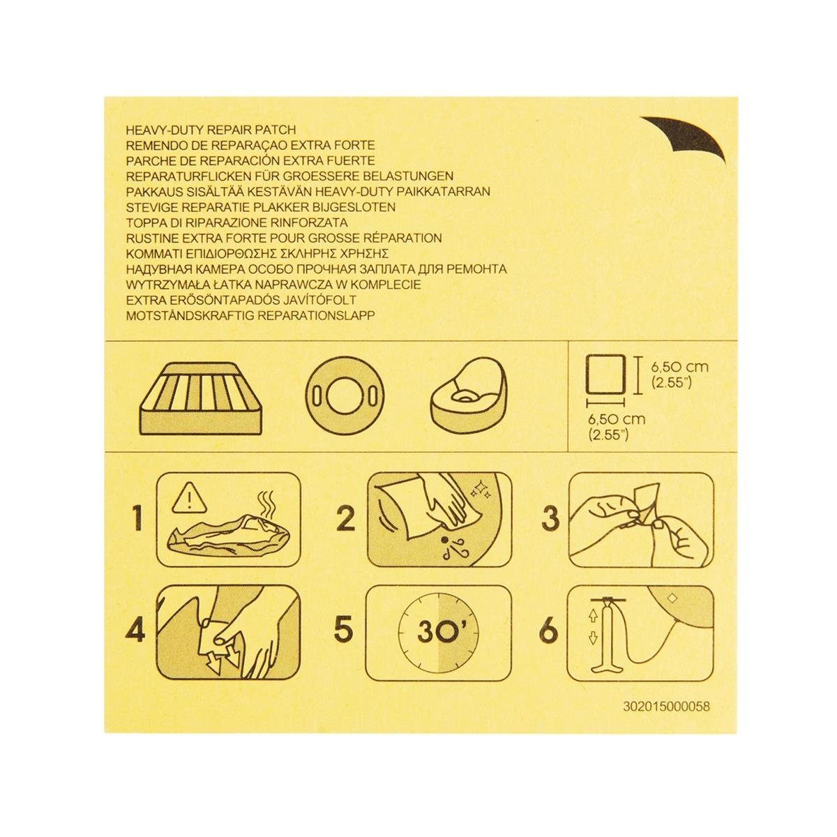 Reparatur-Set Selbstklebende Reparaturflicken 6,5 x 6,5 cm, 10 Stück
