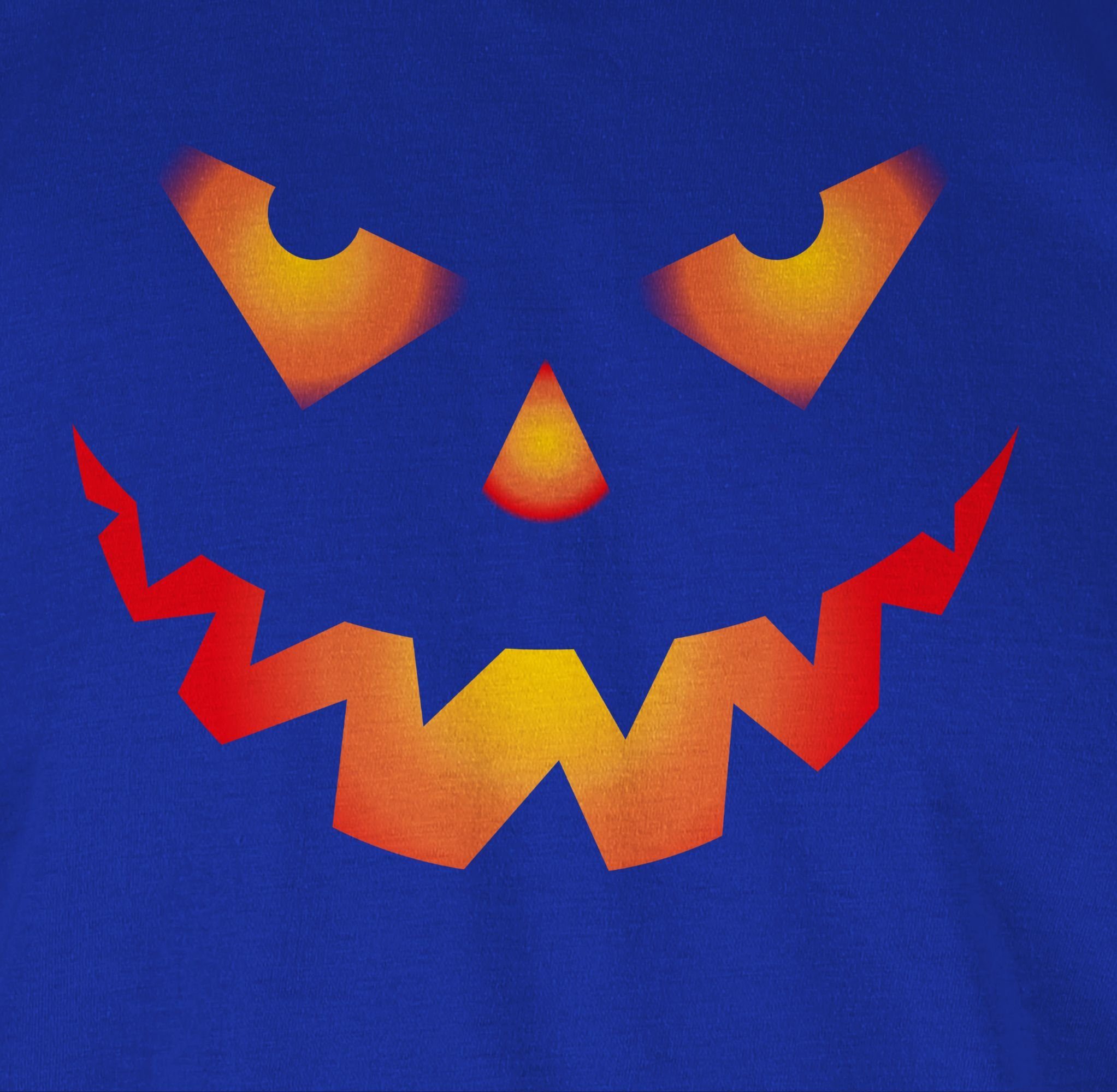 Kostüme Royalblau Gruselig Gruseliger 3 Böse Halloween Kürbis Shirtracer Herren Rundhalsshirt Gesicht Halloween Kürbisgesicht