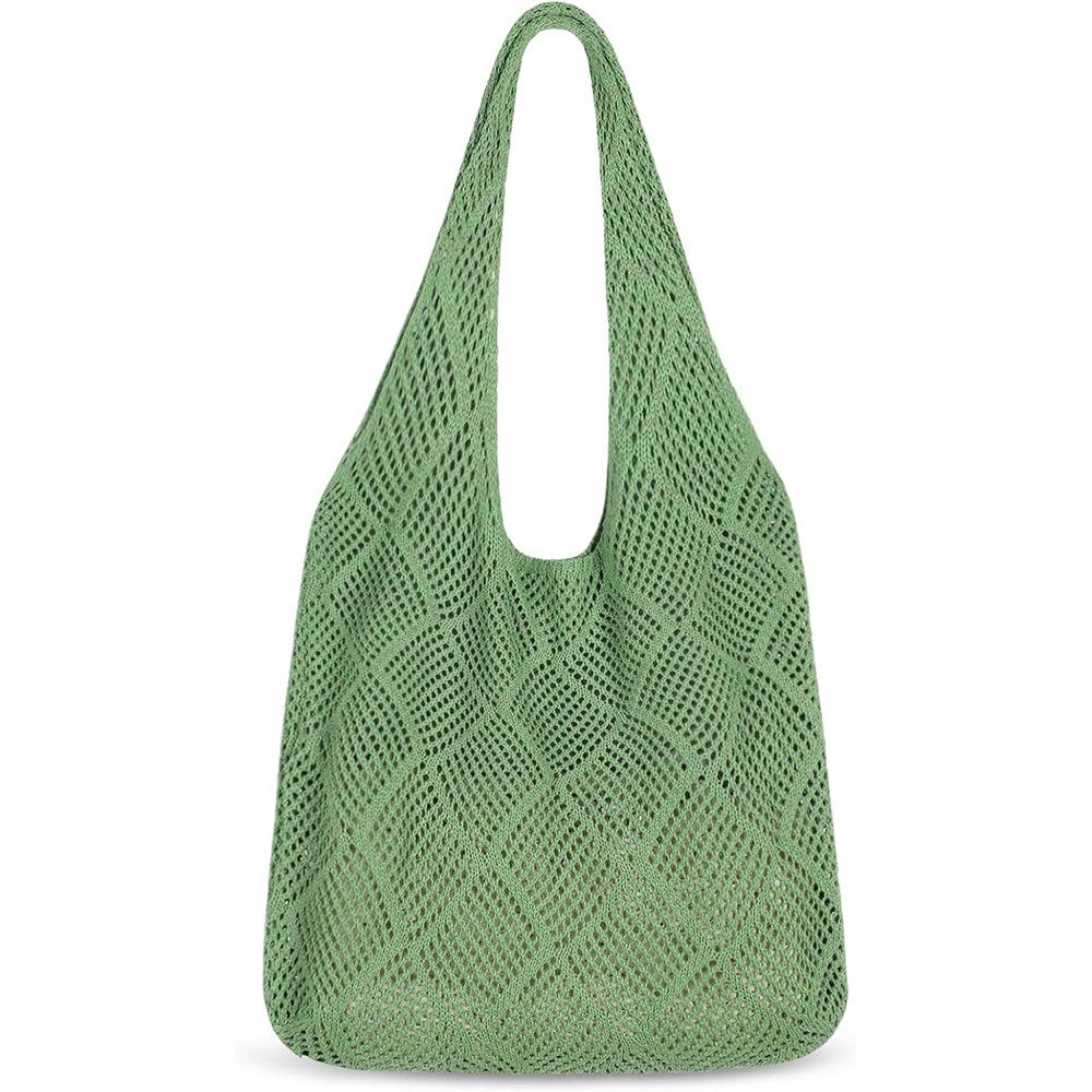 Strandtasche Damen Häkeltasche,Umhängetasche Netz-Stricktasche,Schultertasche