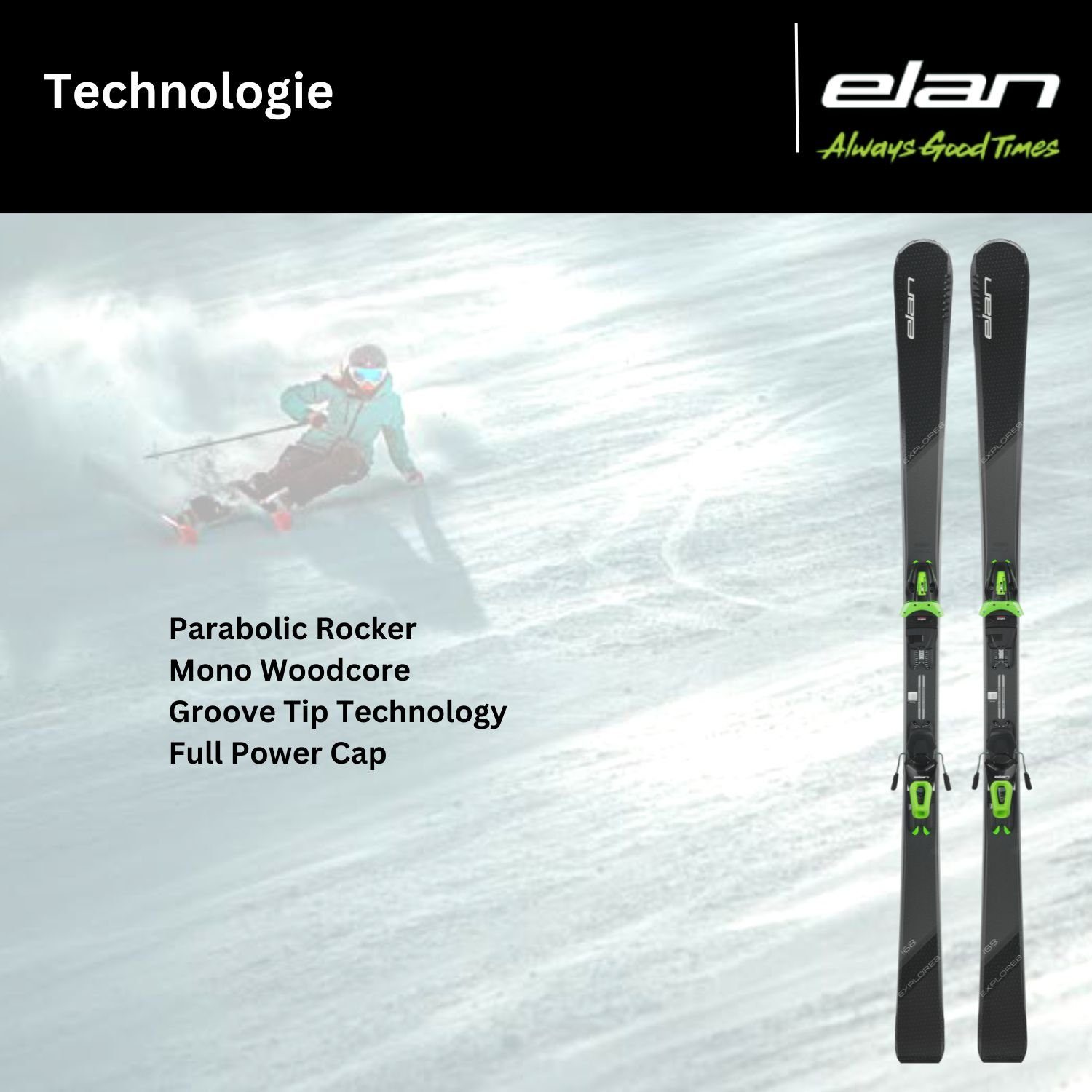 EL10.0 Walk Explore elan Allmountain 8 Grip LS Bindung Elan Ski, + Rocker Ski