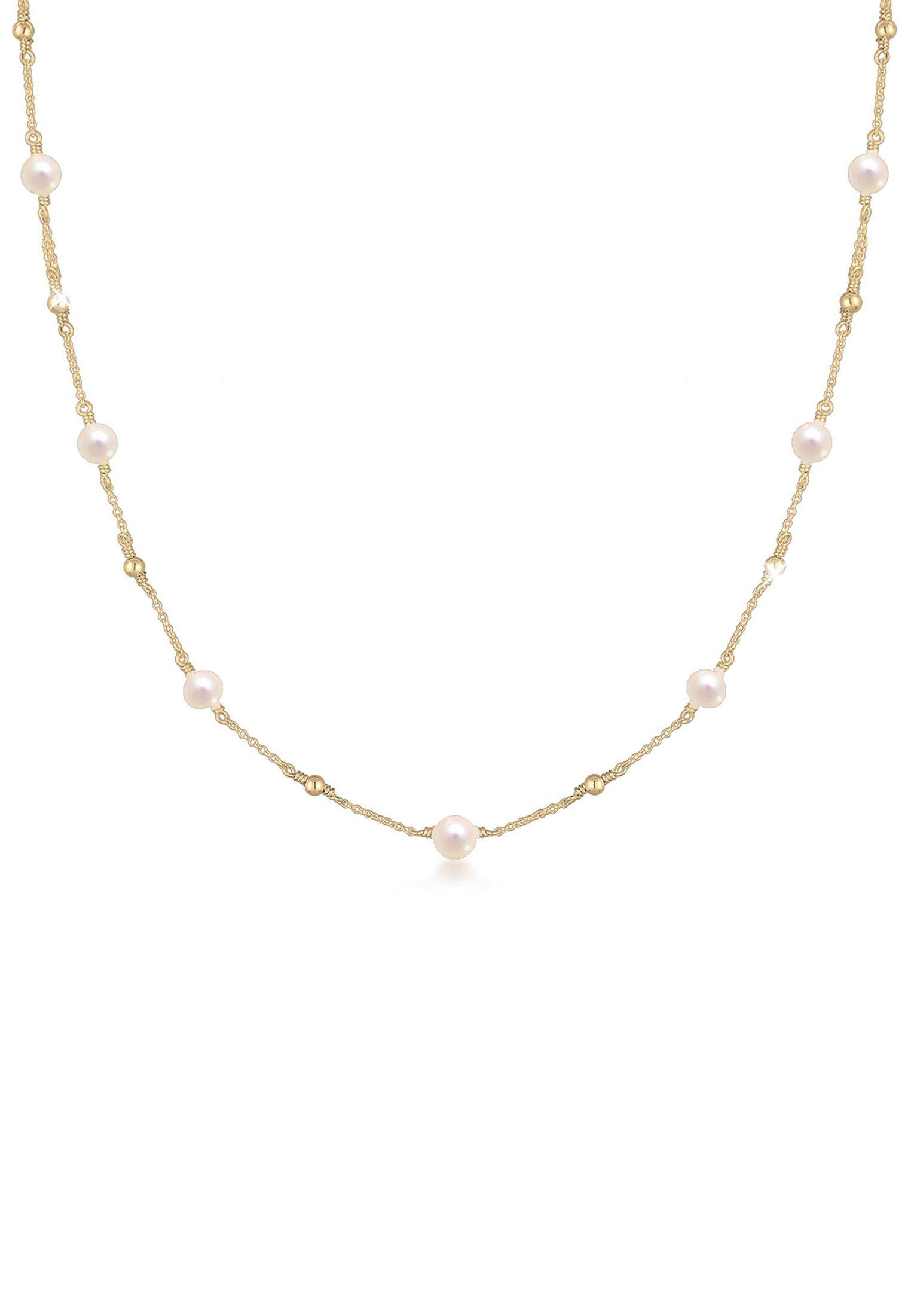 Elli Perlenkette Erbskette Kugeln Süßwasser-Zuchtperlen 925er Silber günstig online kaufen