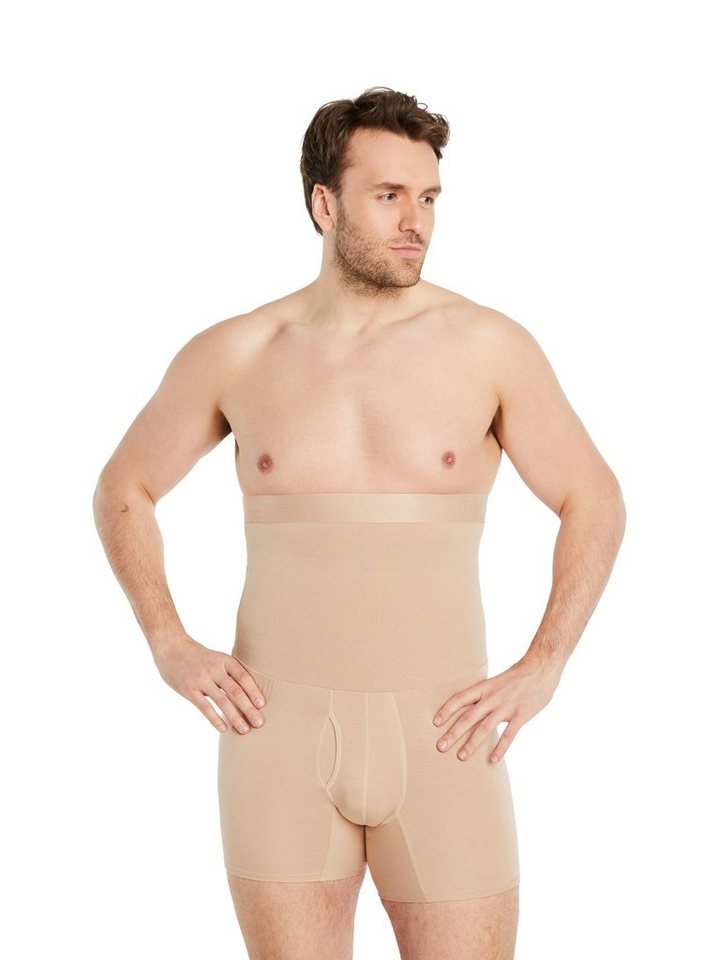 FINN Design Shapinghose mit starker Kompression - Shapewear Shorts Herren mit Bauch-Weg Effekt Figurformende Kompressionsshorts aus Baumwolle mit hoher Taille