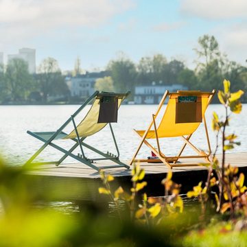 VANAGE Stuhl VG-8044 (1 St), Liegestuhl, robust & klappbar mit Organizer, Beach-Chair, grün