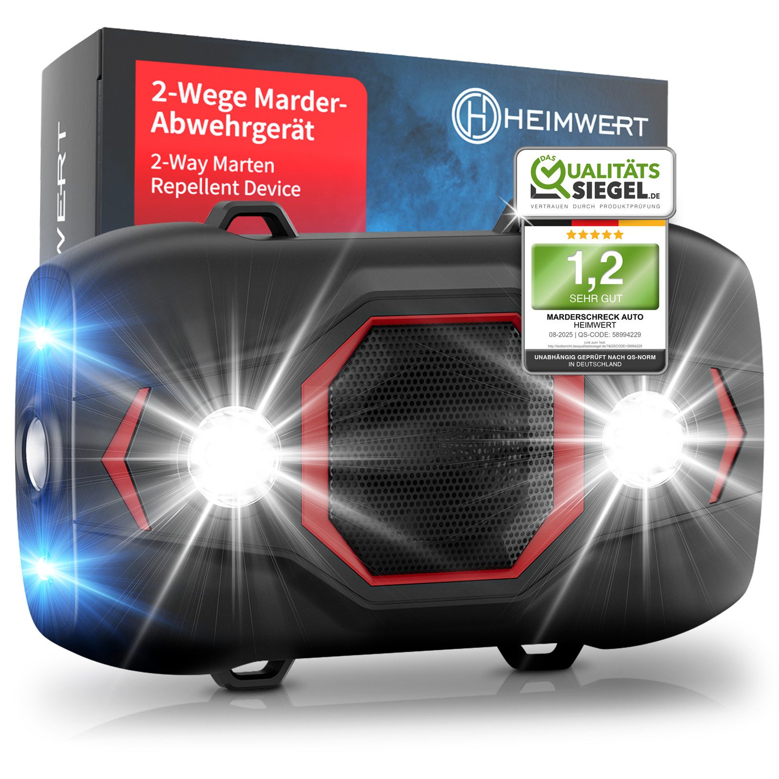 HEIMWERT Ultraschall-Tierabwehr Marderschreck Profi Ultraschall Marderschutz Auto, 1-tlg., Ultraschall Marderschutz für sofortigen Erfolg, 2 Wege Marder Abwehr  – Bild 2 von 5