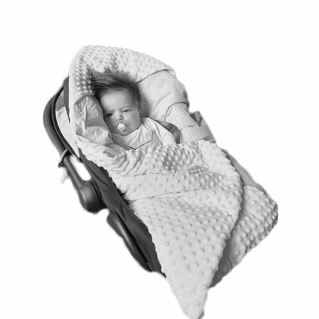 Einschlagdecke Minky Babydecke Baby Kapuze mit Decke Divita-Mode für, Einschlagdecke 100x100 cm