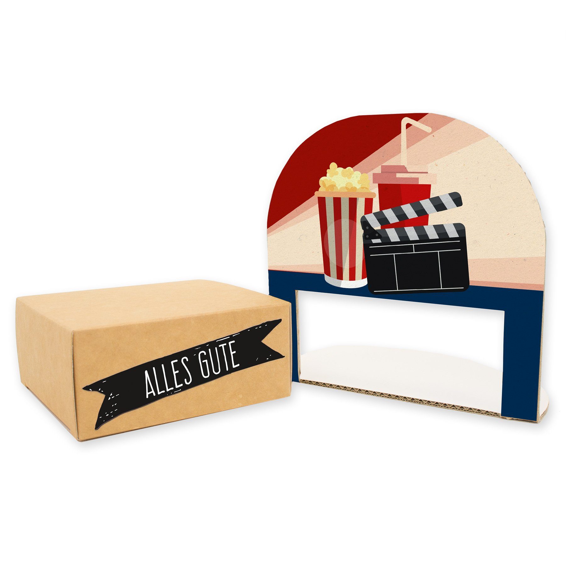 Thumbnail - itenga Geschenkbox itenga Geldgeschenkverpackung Kino Film Popcorn Getränk (Motiv 43)