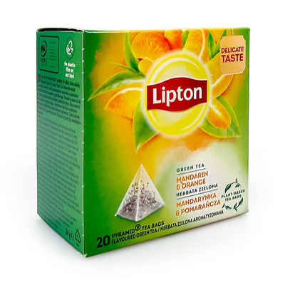 Unilever Teekanne Lipton Grüner Tee Mandarine & Orange, 20er Pack