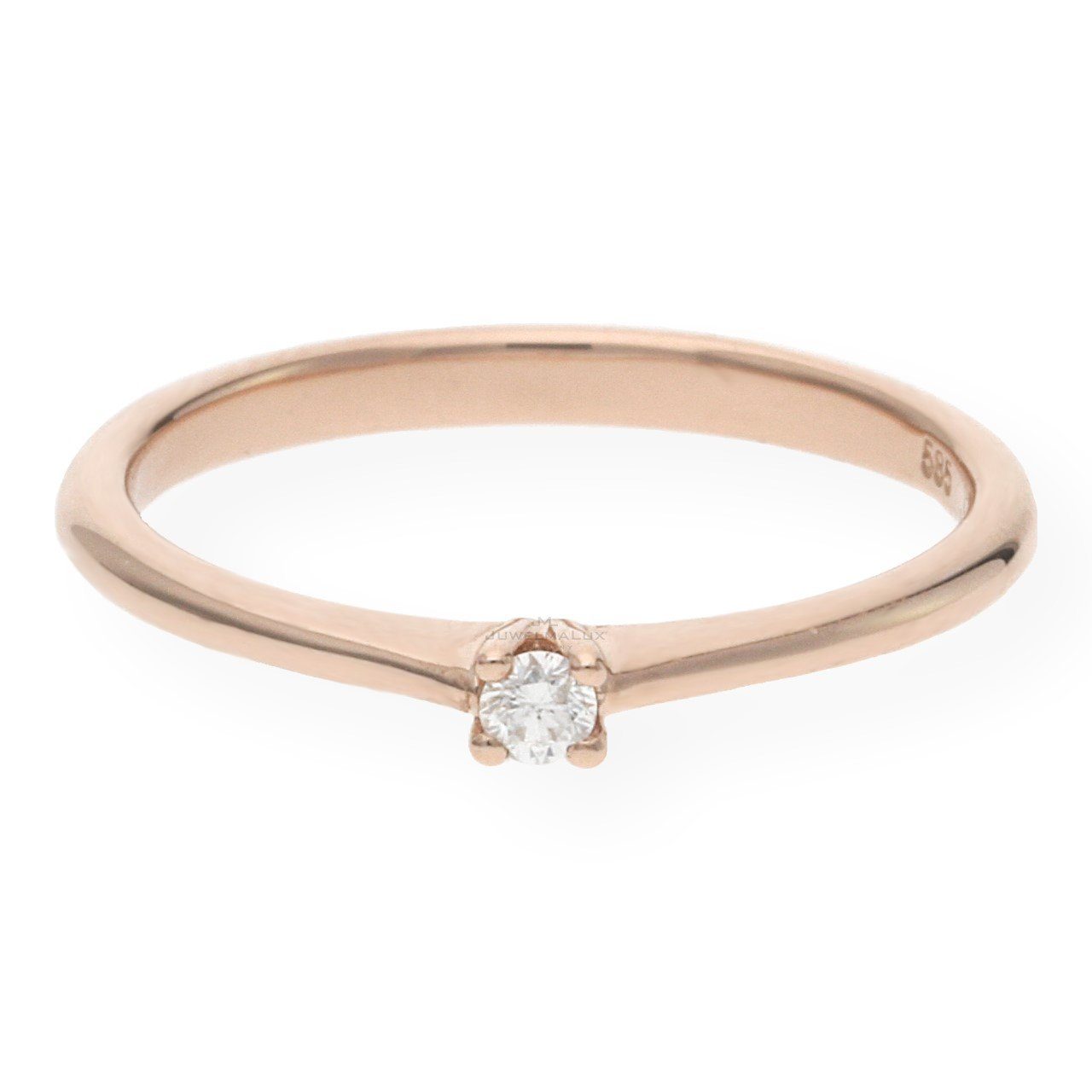JuwelmaLux Fingerring JuwelmaLux Ring 585/000 (14 Karat) Rotgold mit Brillant JL10-07-1399 (kein Set, 1-tlg)
