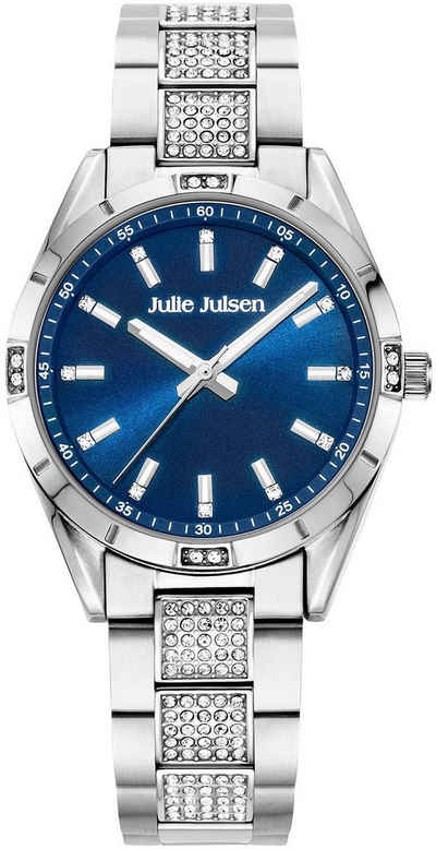 Julie Julsen Quarzuhr Julie Julsen Sport Silver Marine, JJW3105SM, Glitzer