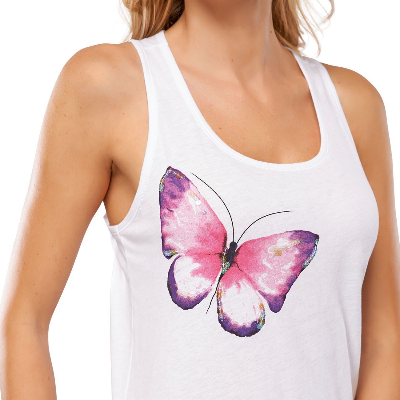 Schiesser Pyjamaoberteil Mix & Relax (Packung, 1-tlg., Set) Damen Pyjamaoberteil Schlafshirt Tank Top Baumwolle