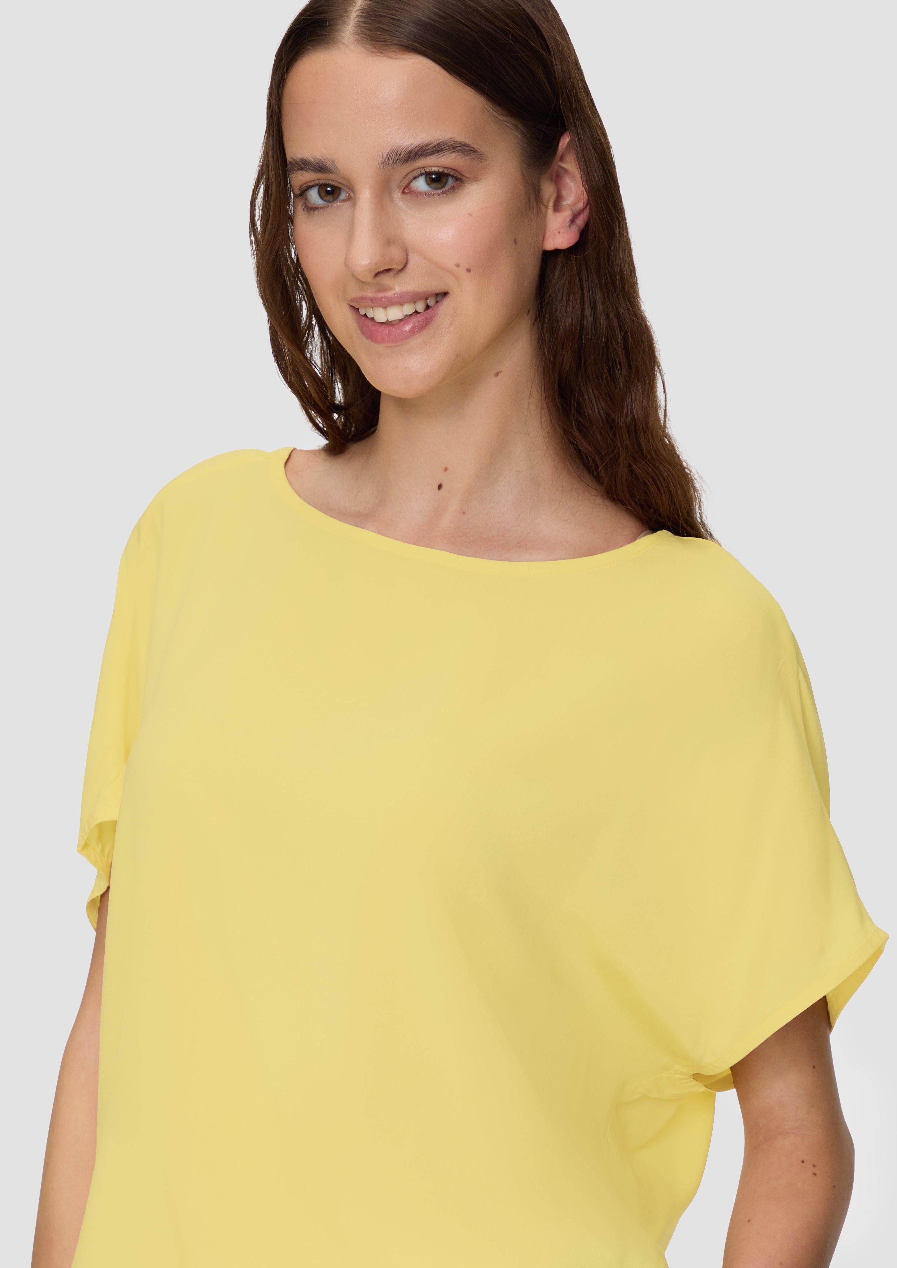 QS Kurzarmbluse Oversize-Bluse aus Viskose Cut günstig online kaufen