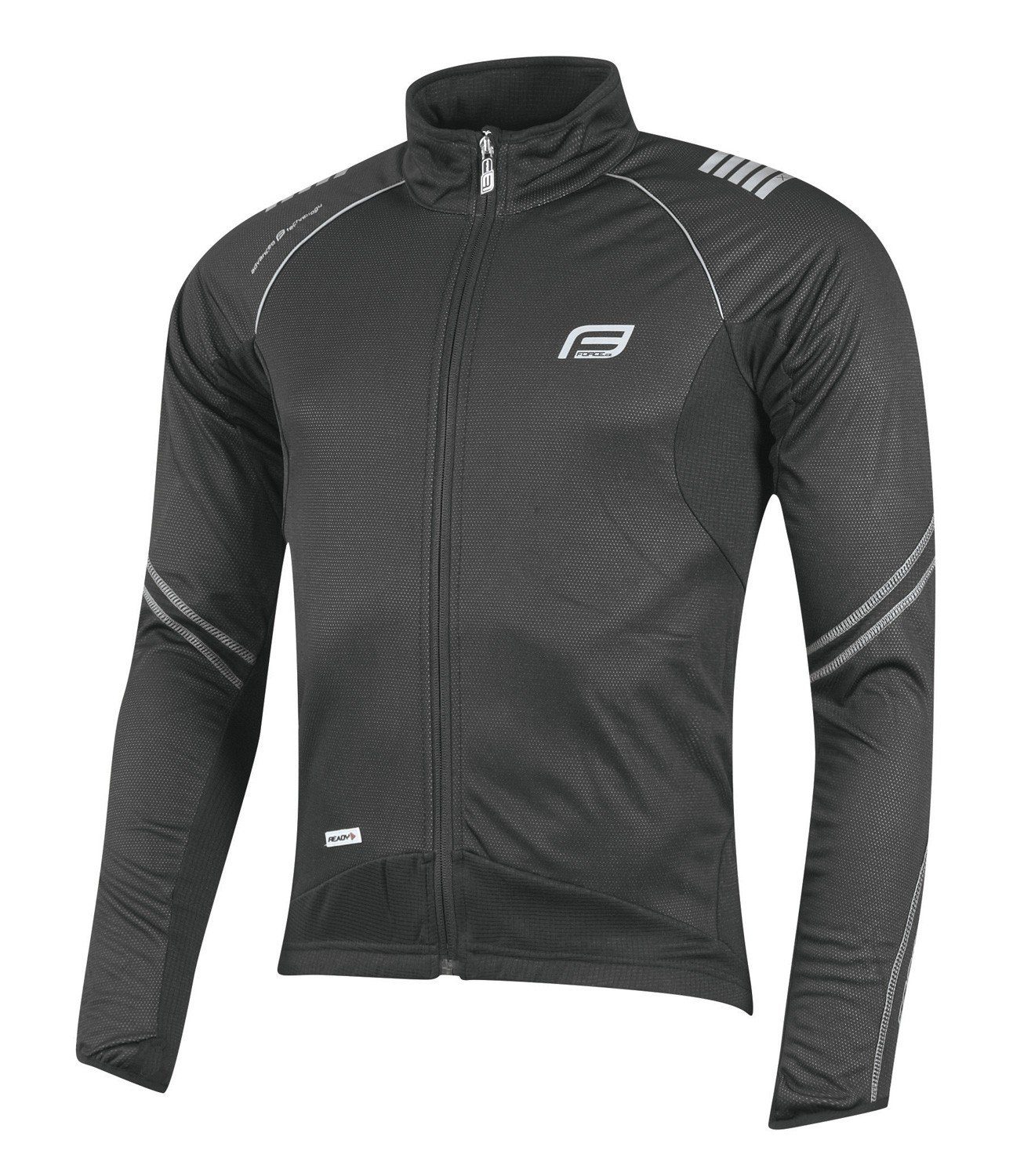 FORCE Fahrradjacke Winter Jacke FORCE X70 Winster grau-schwarz 0 °C bis +10 °C %%% *