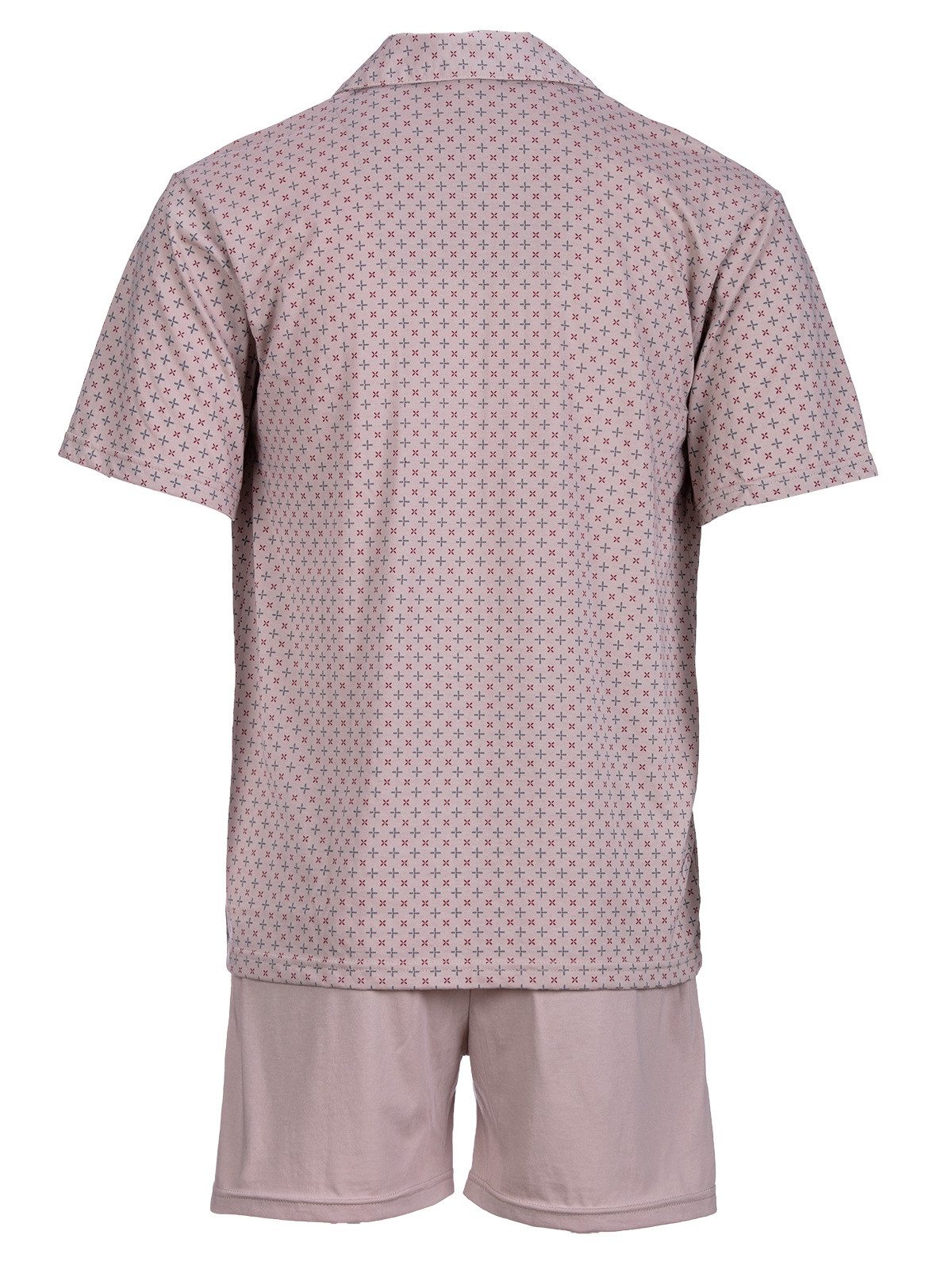 Henry Terre Shorty Karl Uni Shorts Brusttasche Pyjama Set Kurz – Bild 5 von 5