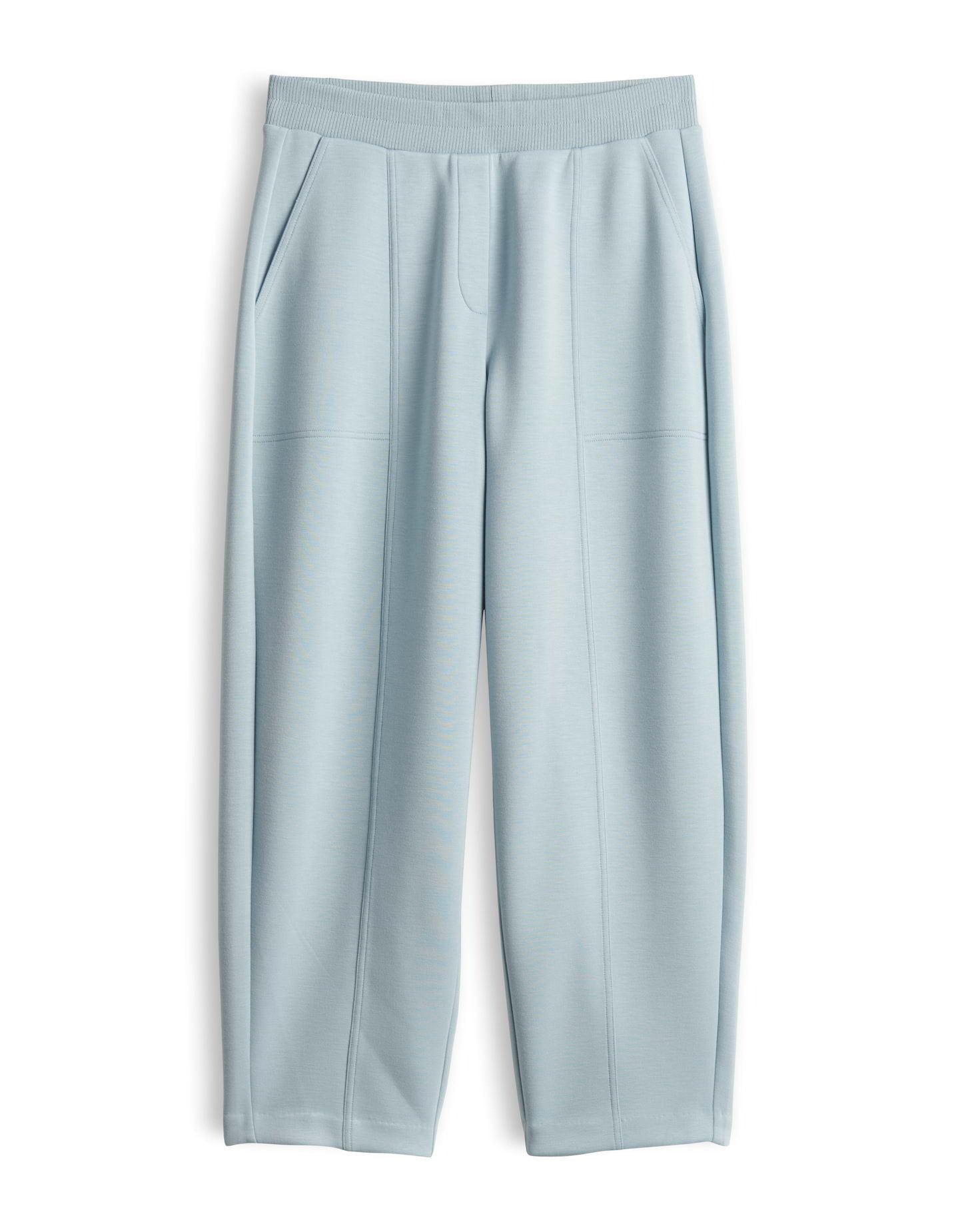 OPUS Stoffhose Myha club barrel aus Sweatware mit Mélange-Effekt Ovale Beinform mit Cargotaschen und abgesteppter Teilungsnaht – Bild 2 von 5