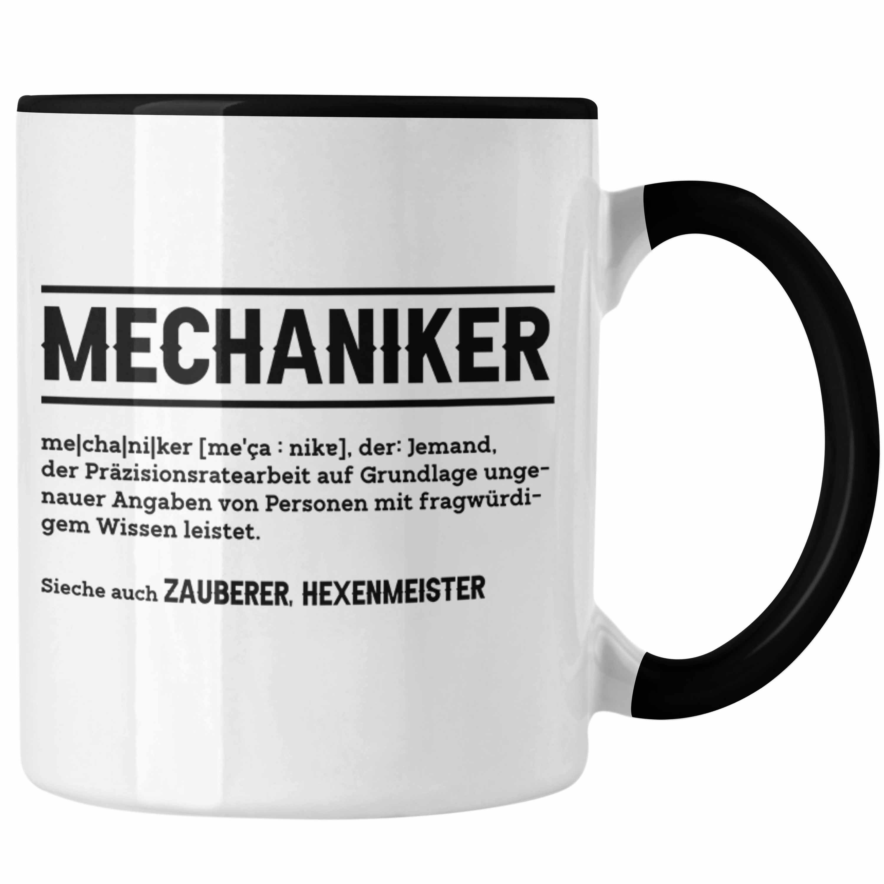 Trendation Tasse - Motorradfahr für Auto- Mechaniker und Geschenkidee für Tasse Lustige Schwarz