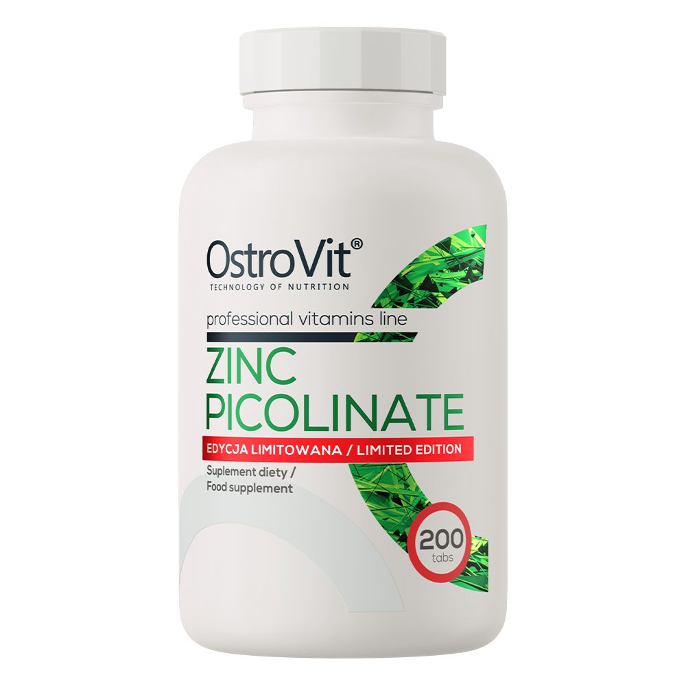 OstroVit OstroVit Zink 200 Tabletten Zinkpicolinat Kapseln, 76 g, Hoch bioverfügbaren Form - Zinkpicolinat