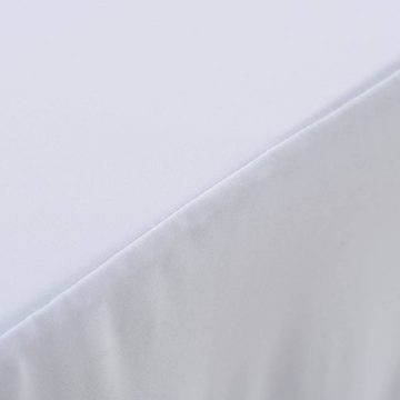 Hussen-Set 2 Stück Stretch-Tischdecken mit Rand Weiß 183 x 76 x 74 cm, furnicato