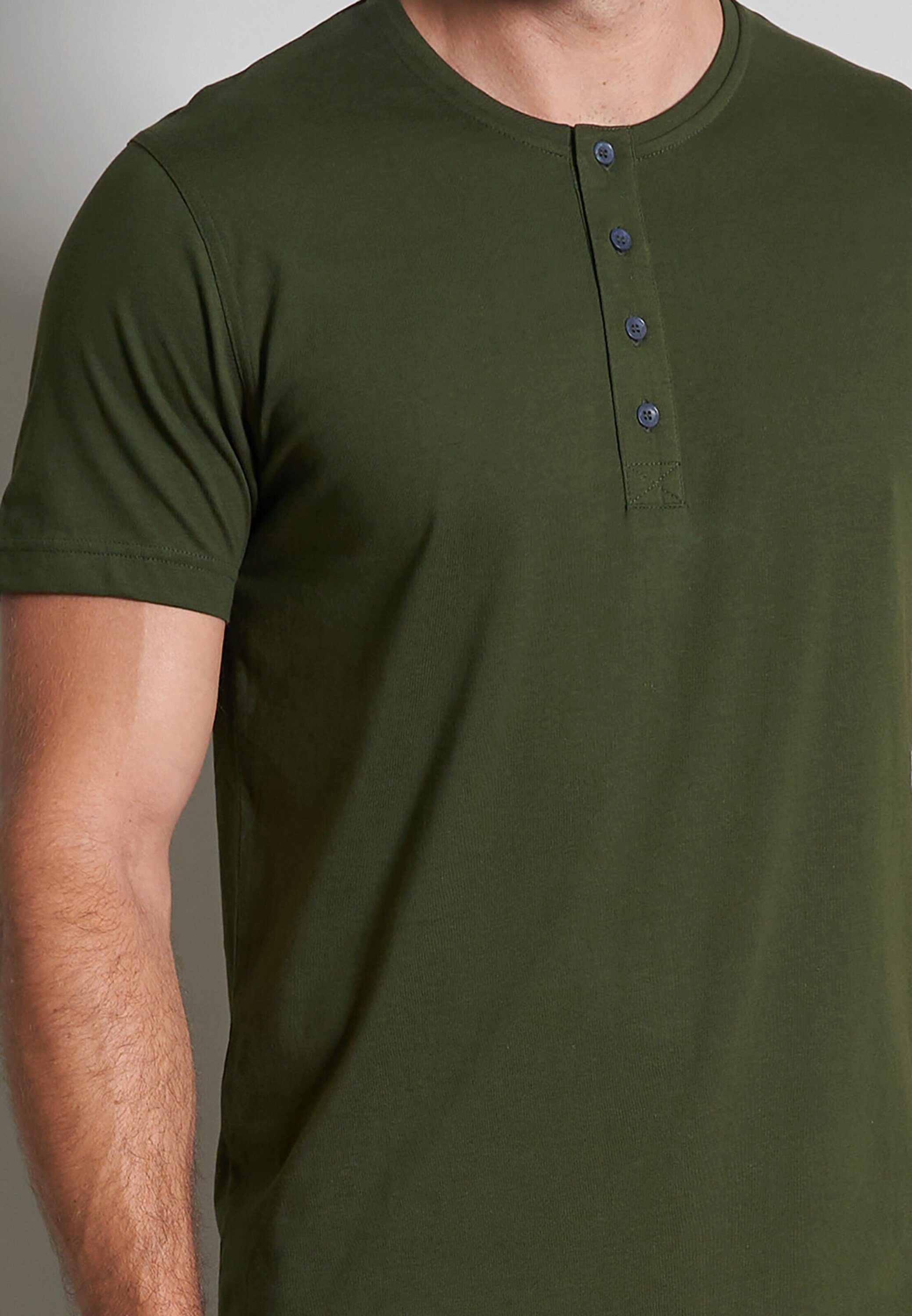 grün-dunkel-uni TOM (1-tlg) TAILOR T-Shirt